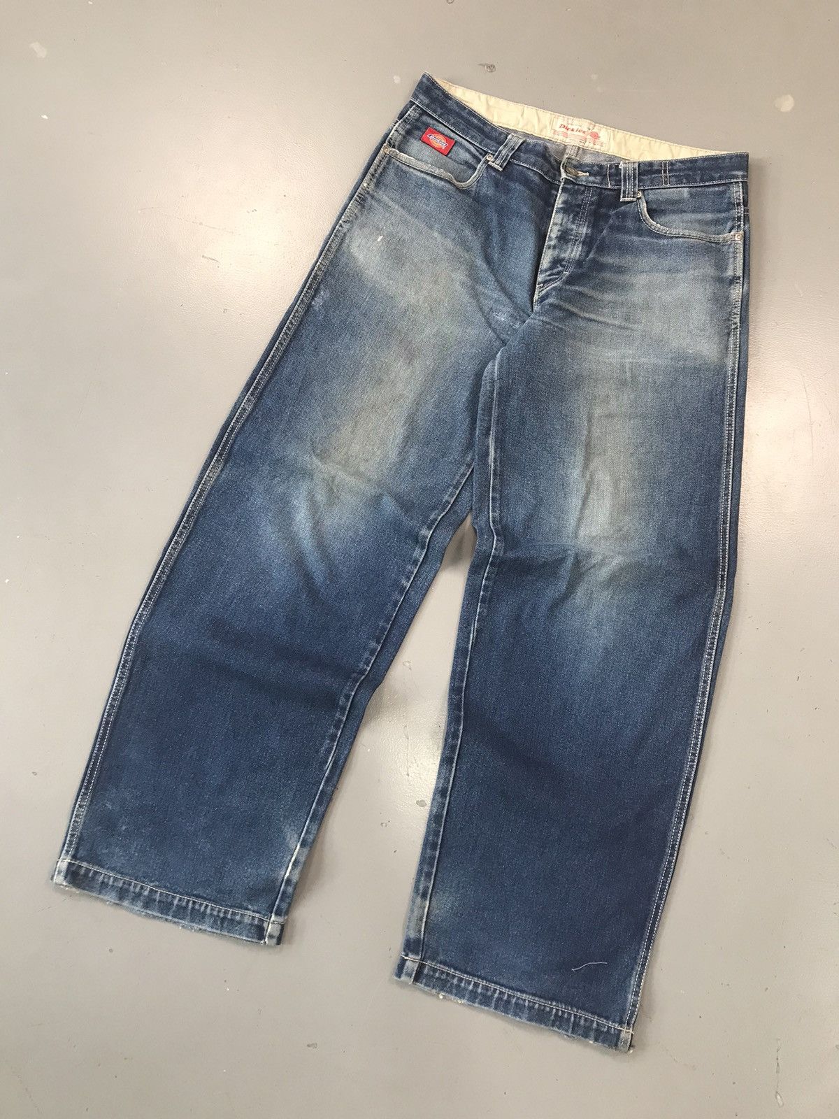 Dickies × Vintage Vintage Dickies spell out embroidered baggy fit denim Size US 35 - 5 Thumbnail