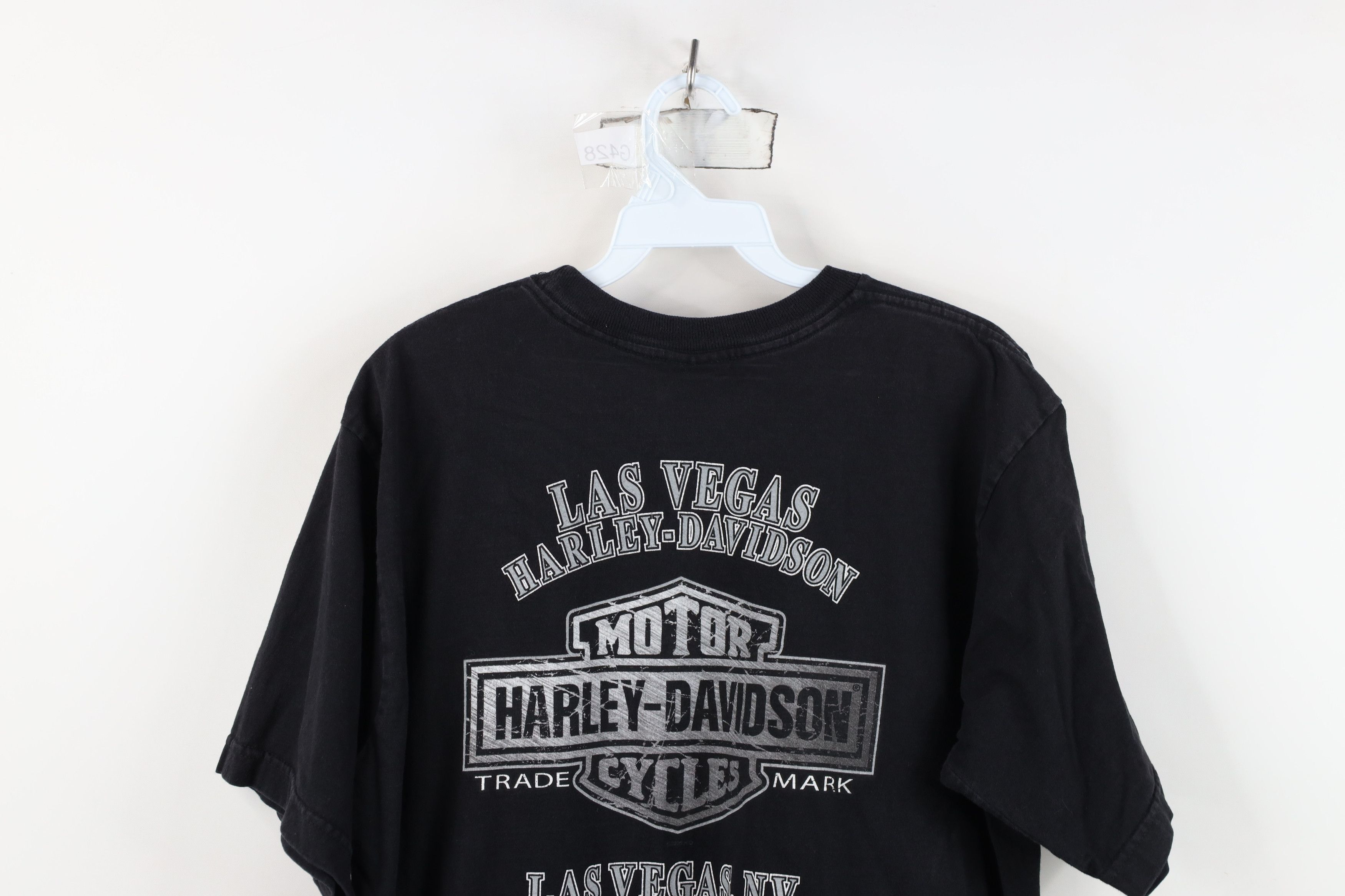 Harley Davidson Vintage Y2K Harley Davidson Spell Out Wings Engine T-Shirt Size US L / EU 52-54 / 3 - 14 Thumbnail