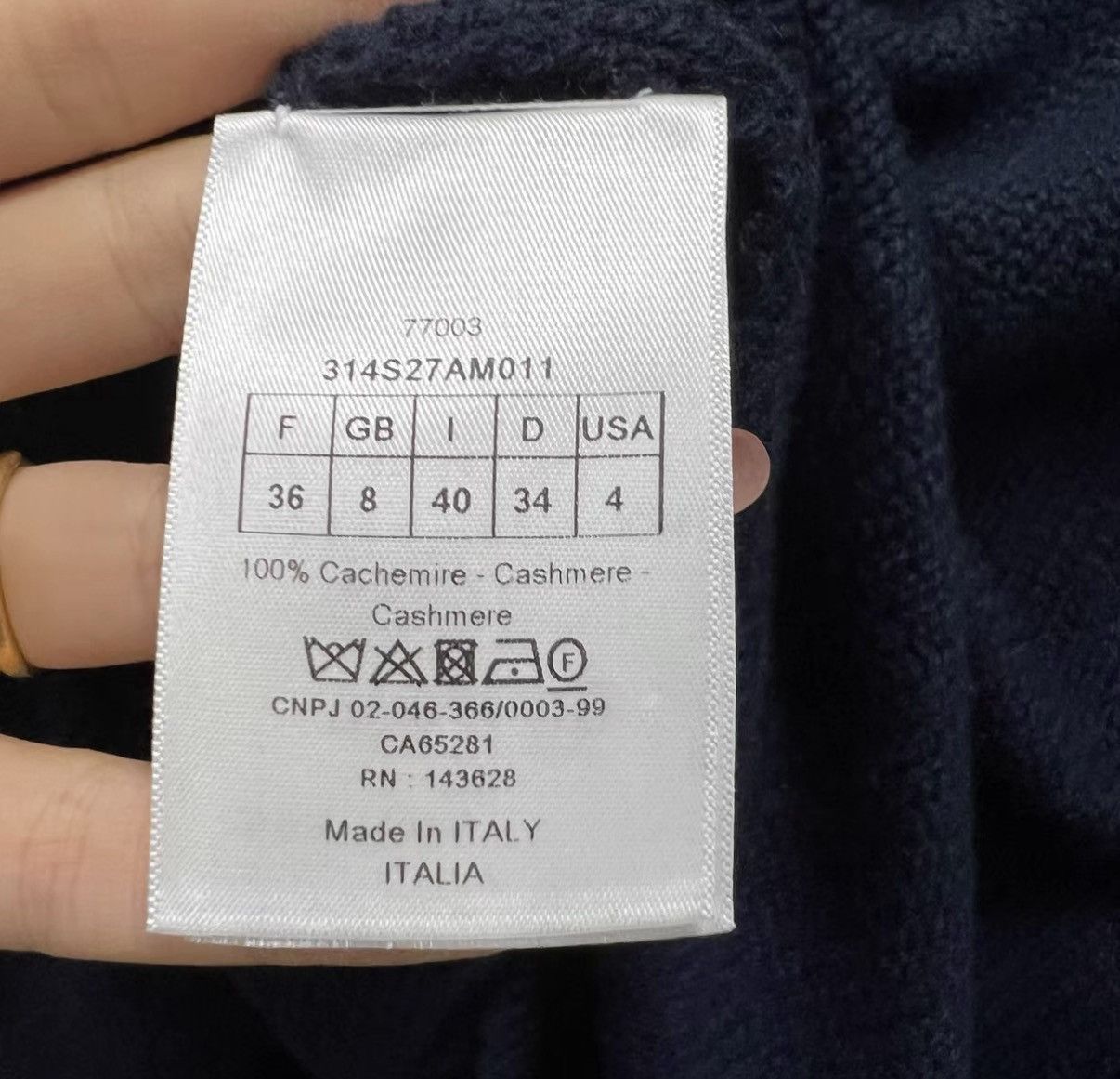 Dior Dior Dark Blue Lucky Star Drawstring Sweater J41 Size XS / US 0-2 / IT 36-38 - 3 Thumbnail
