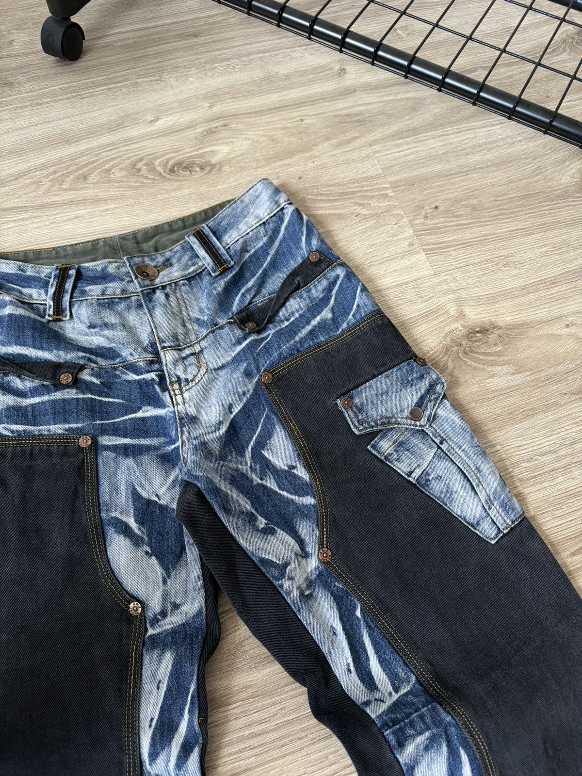 Vintage Vintage Y2K Japanese Style Double Knee Washed Denim Jeans Size US 32 / EU 48 - 7 Thumbnail