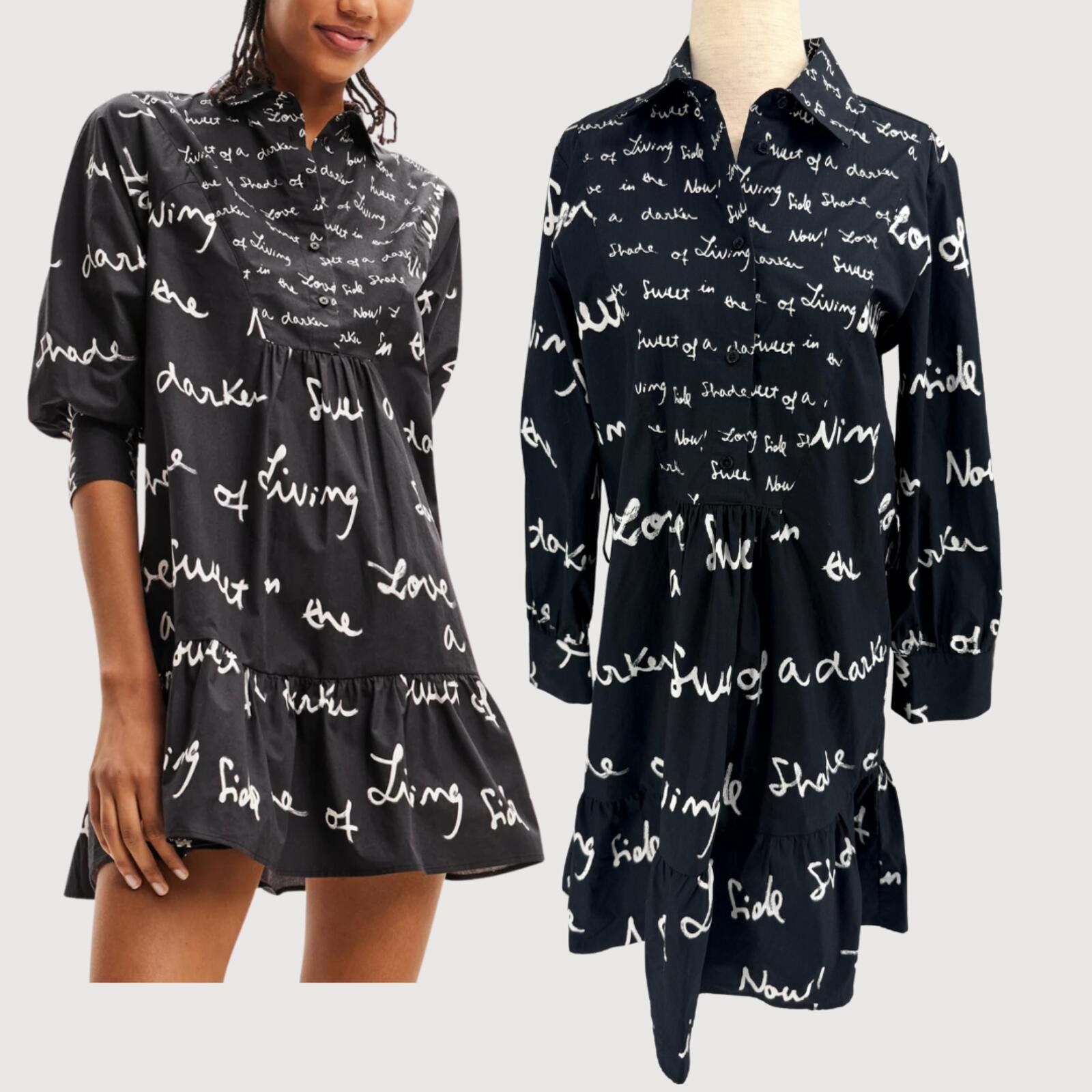 Desigual Desigual Salton Message Tunic Dress XS NWT Size XS / US 0-2 / IT 36-38 - 1 Thumbnail
