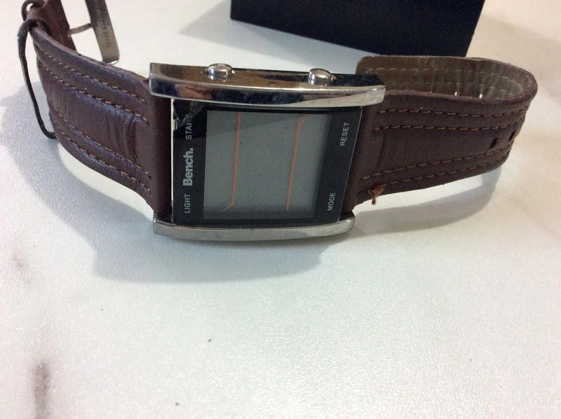 Bench Bench digital men's brown leather strap watch Size ONE SIZE - 1 Thumbnail