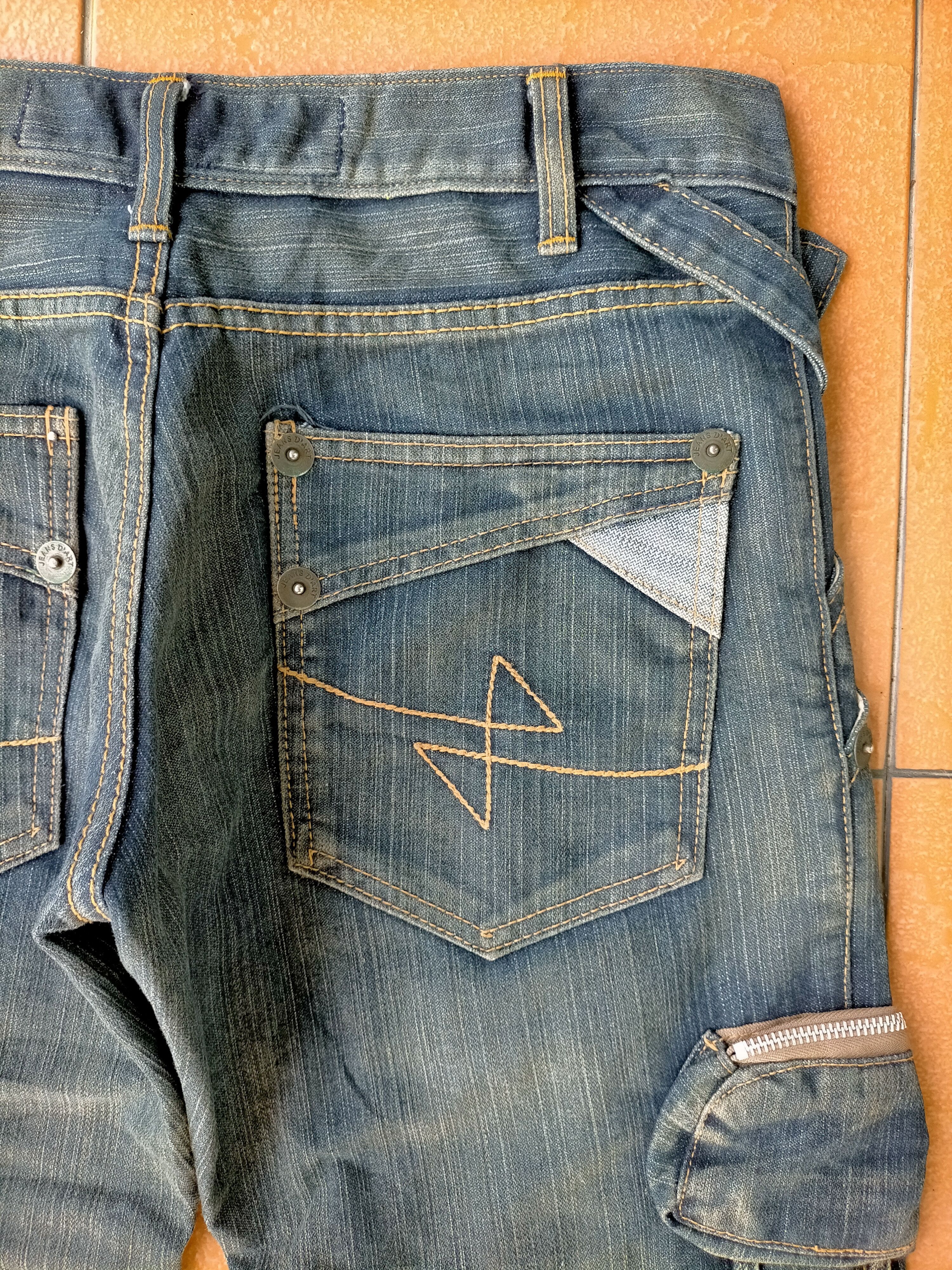 If Six Was Nine × Japanese Brand Jeans De Art Multipocket Cargo Punk Style Denim Pants Size US 32 / EU 48 - 14 Thumbnail