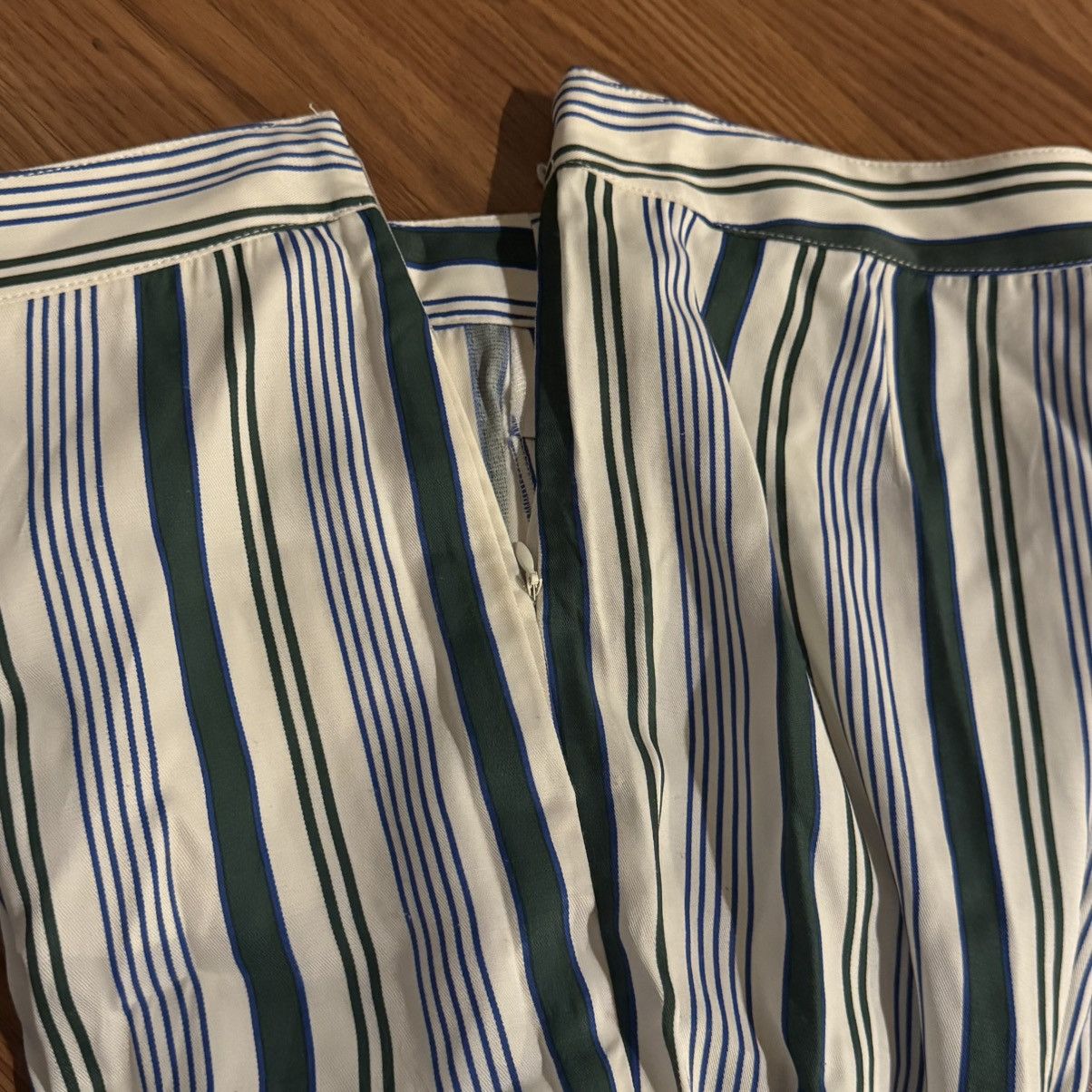 Tory Burch Tory Burch Striped Green & White Women Pants Size 2 Preppy Size 26" / US 2 / IT 38 - 4 Thumbnail
