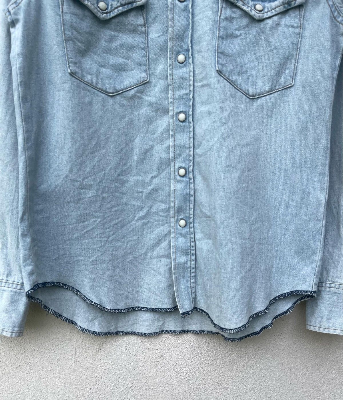 Designer × Japanese Brand × Wacko Maria Wacko Maria Guilty Parties Wash Denim Western Shirt Size US S / EU 44-46 / 1 - 6 Thumbnail