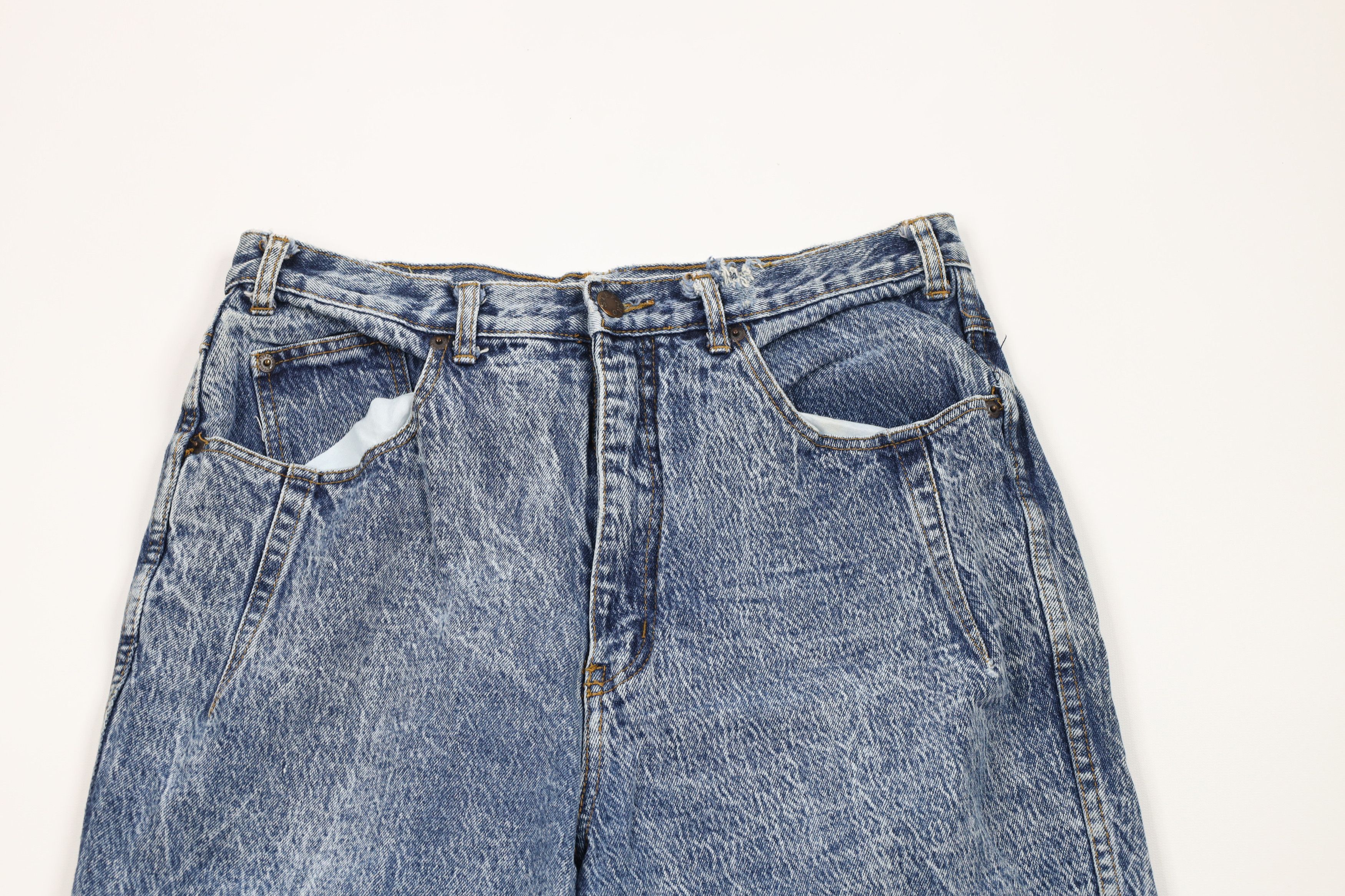 Vintage Vintage 90s Streetwear Tapered Leg Acid Wash Denim Jeans Size 32" / US 10 / IT 46 - 2 Thumbnail