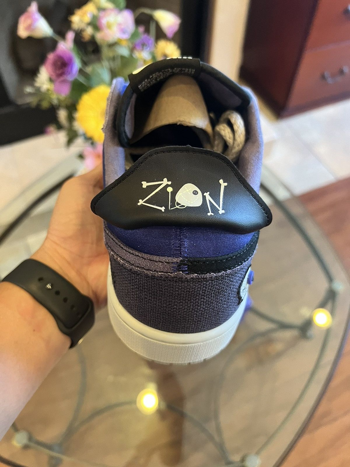 Nike Zion Williamson x Air Jordan 1 Retro OG Low Voodoo Size US 9.5 / EU 42-43 - 7 Thumbnail