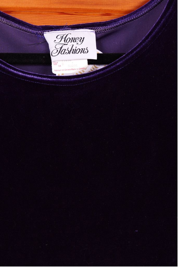 Vintage 90’s Purple Velvet Body Con Long Maxi Dress Size M / US 6-8 / IT 42-44 - 2 Thumbnail