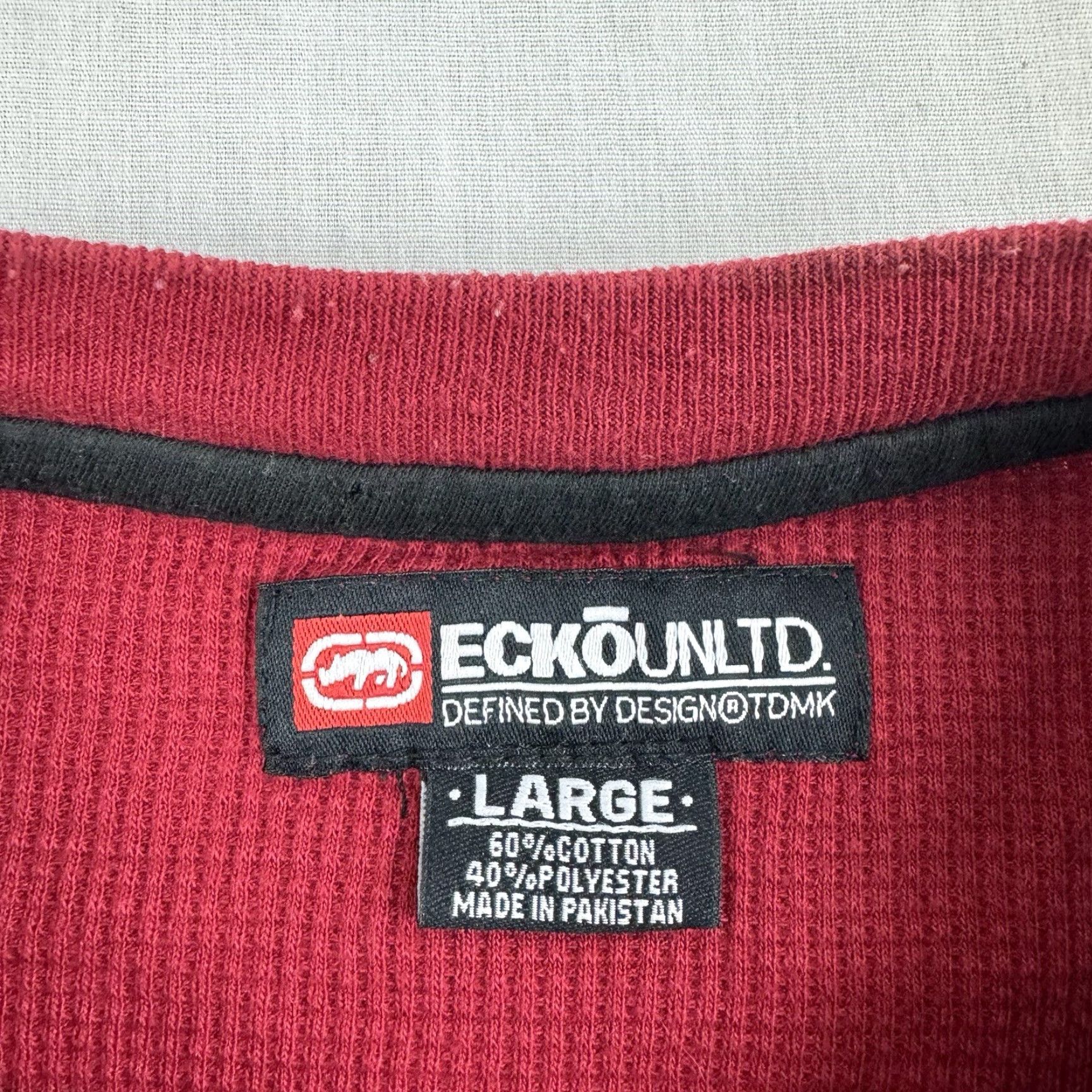 Ecko Unltd. VINTAGE Ecko Unltd Thermal Shirt Adult Large Red Hipster Y2K Grunge Mens Size US L / EU 52-54 / 3 - 3 Thumbnail