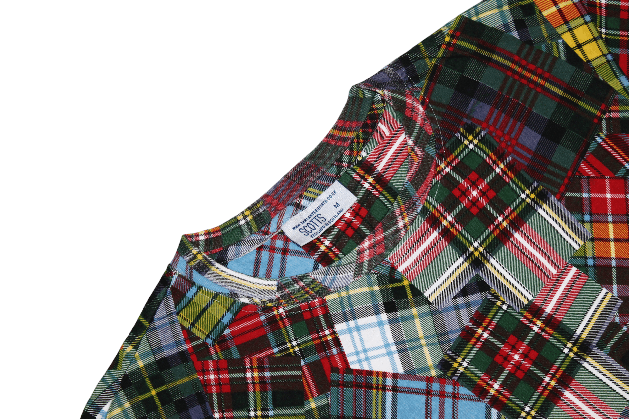 20471120 🔥Y2K SCOTTS design tartan patchwork grunge punk t-shirt Size US M / EU 48-50 / 2 - 3 Thumbnail
