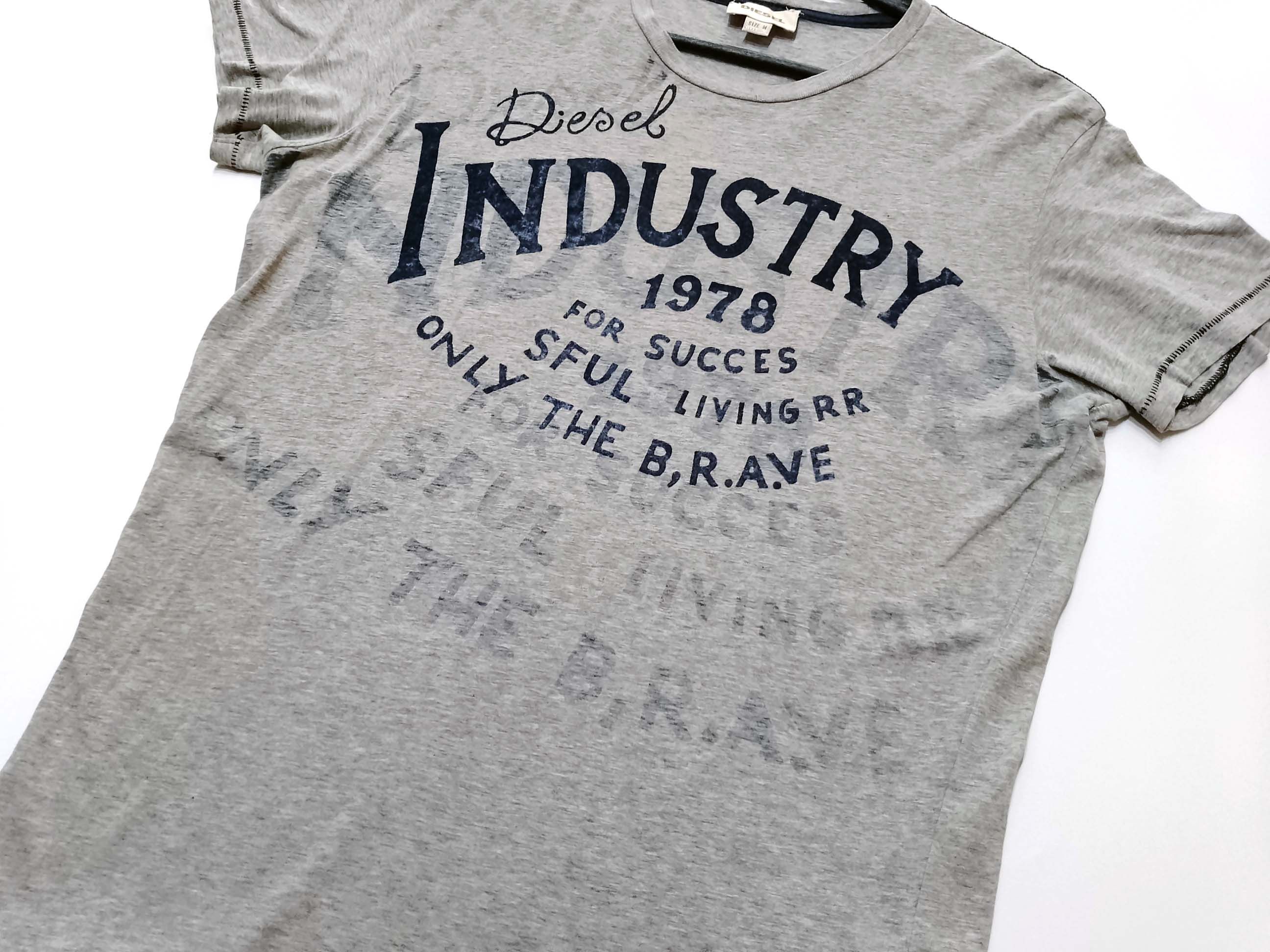 Diesel Diesel Gray Big Logo T-Shirt Men's Size M – Streetwear Look Size US M / EU 48-50 / 2 - 2 Thumbnail