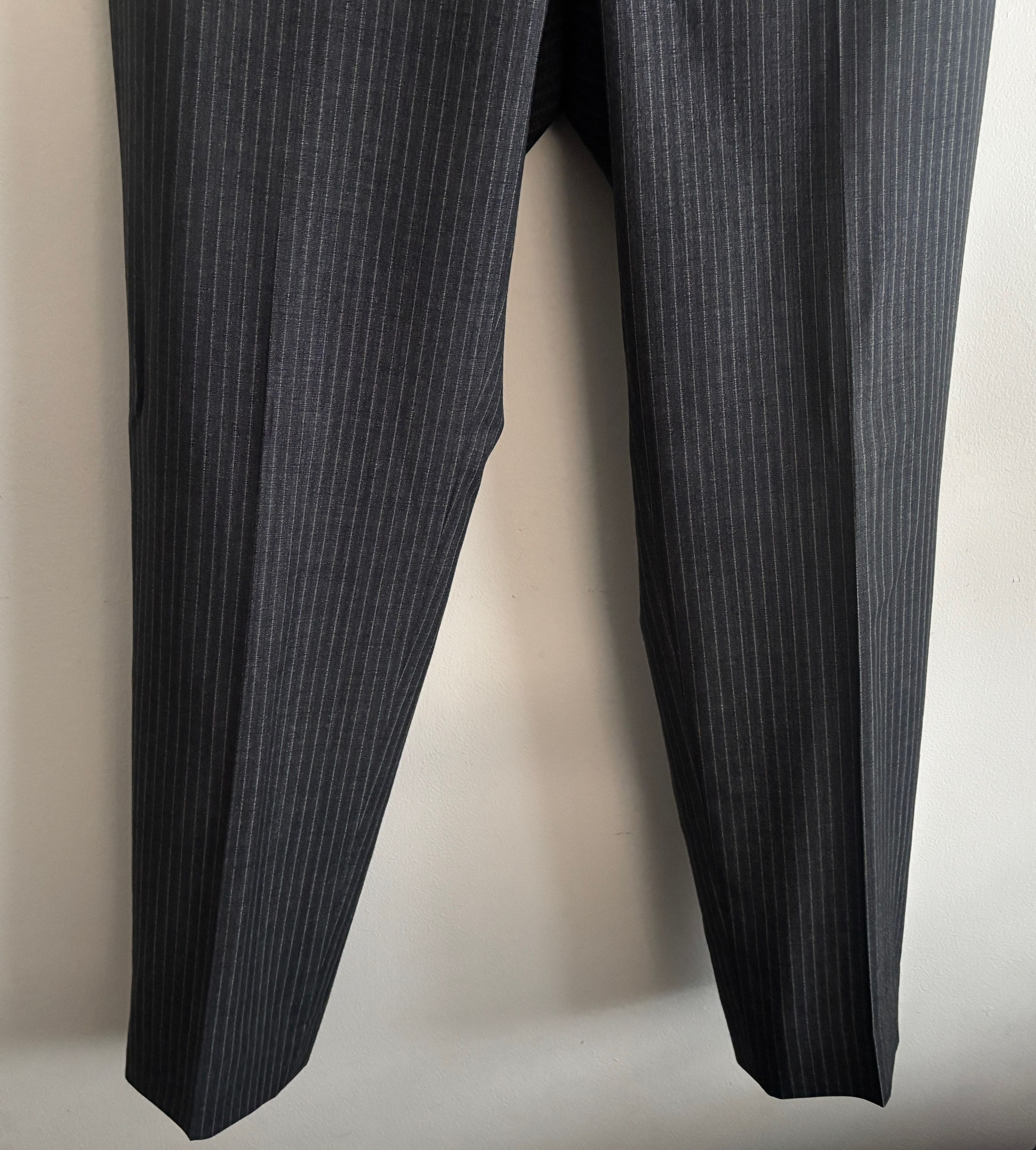 Canali $2100 Charcoal Grey Pinstripe Wool Suit -- 44 Pants 36 Size 44R - 12 Thumbnail