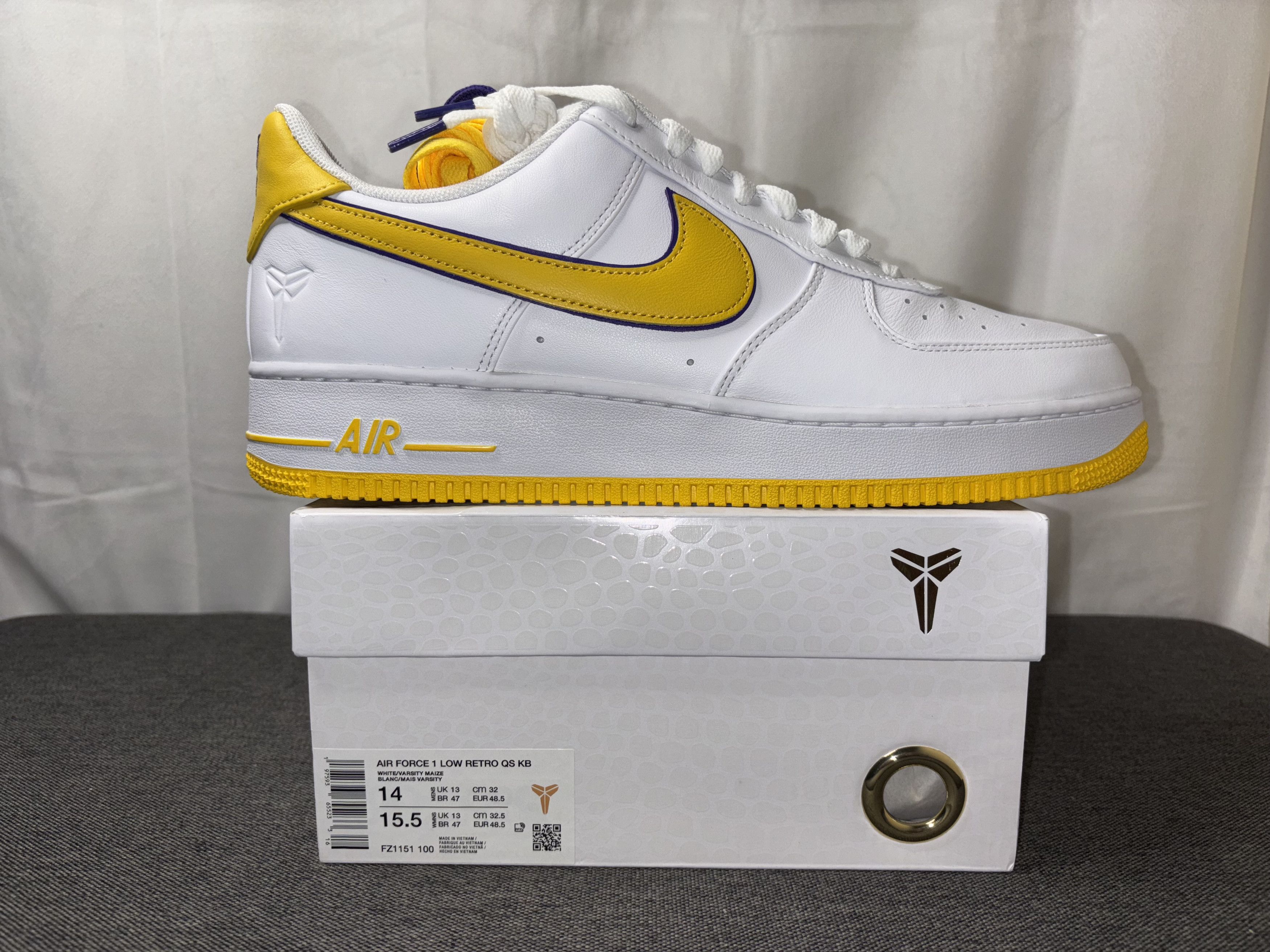 Nike AF-1 Low Retro QS Kobe Bryant Lakers Home 14 FZ1151-100