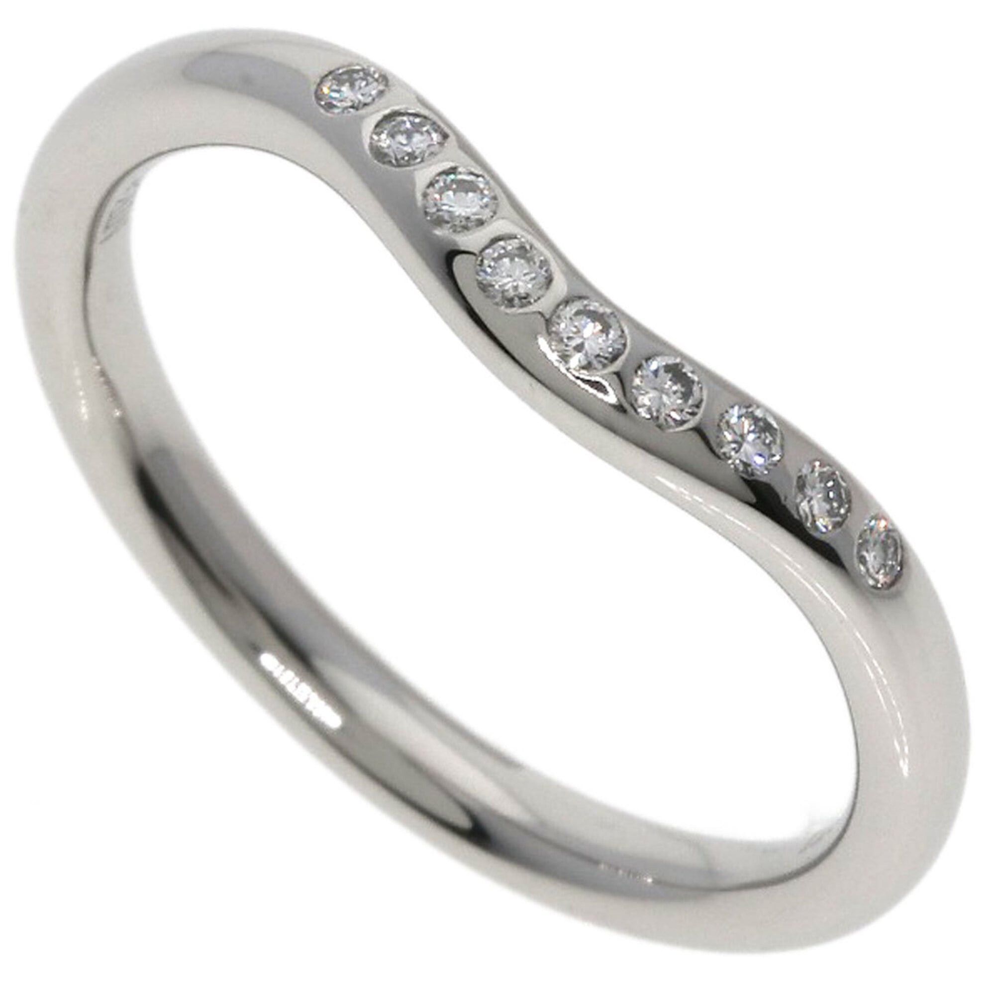Tiffany & Co. Tiffany & Co. Curved Band Diamond Ring, Platinum PT950, Women's Ring. Size ONE SIZE - 1 Thumbnail