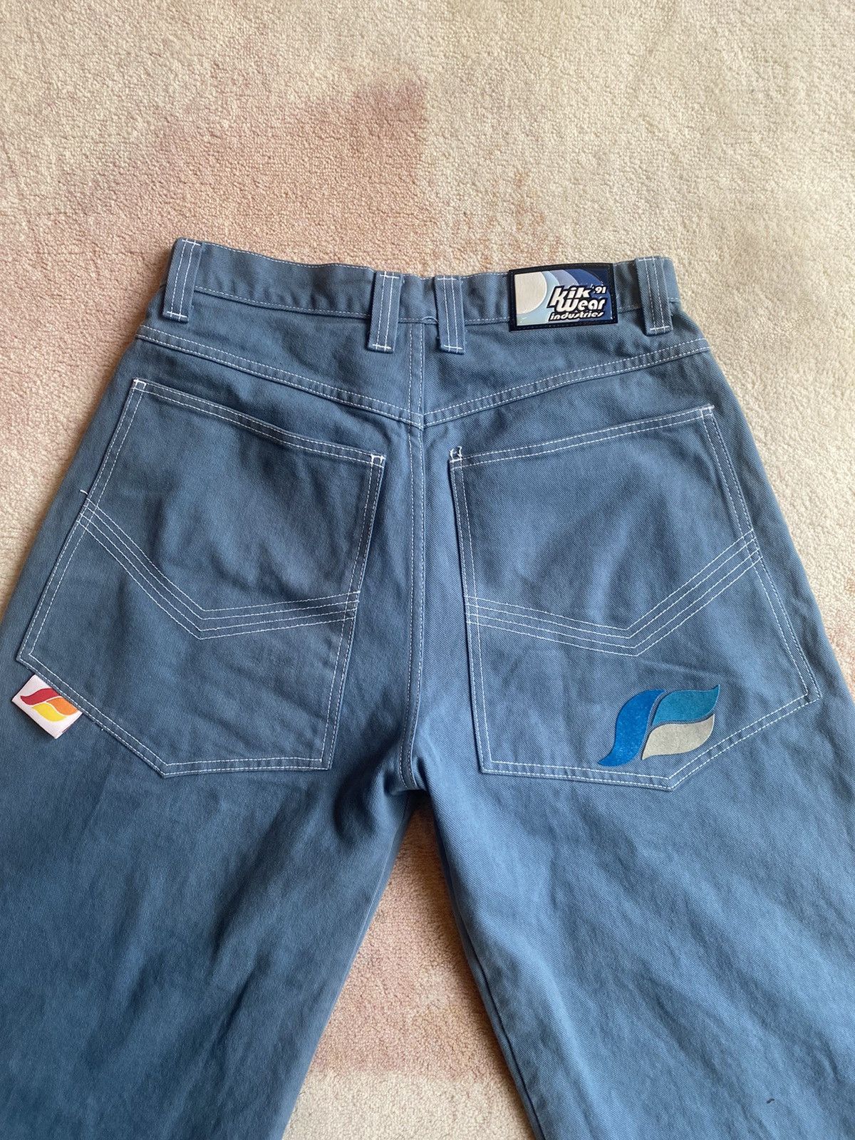 JNCO × Southpole × Vintage Crazy Rare Vintage 90s Kikwear Baggy Wide Leg Rave Jeans Size US 32 / EU 48 - 2 Thumbnail