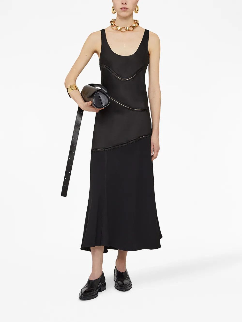 Jil Sander o1y0925 Sleeveless Midi Dress in Black Size S / US 4 / IT 40 - 7 Thumbnail