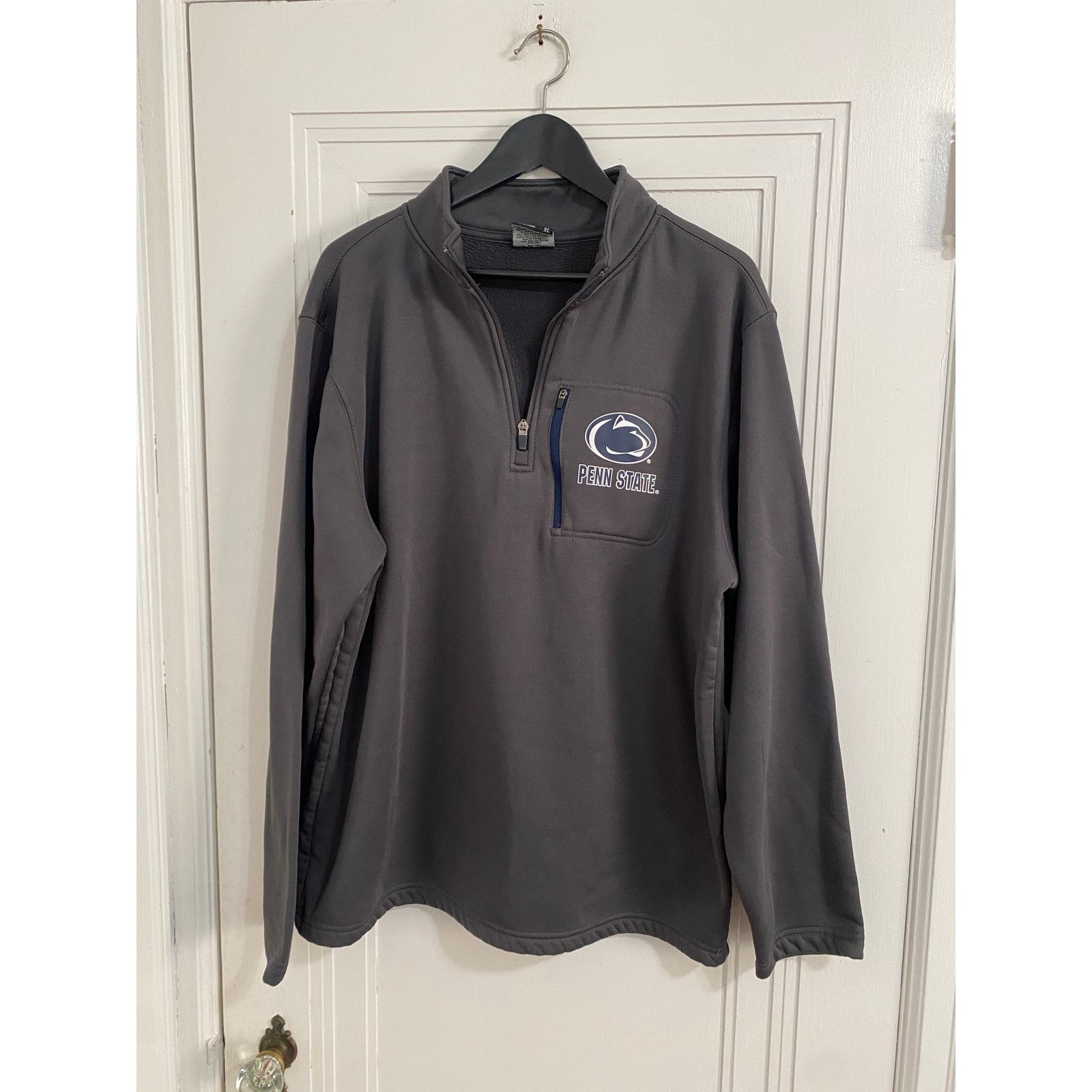 NCAA Penn State Nittany Lions Gray 1/4-Zip Sweatshirt Size XL Size US XL / EU 56 / 4 - 1 Thumbnail