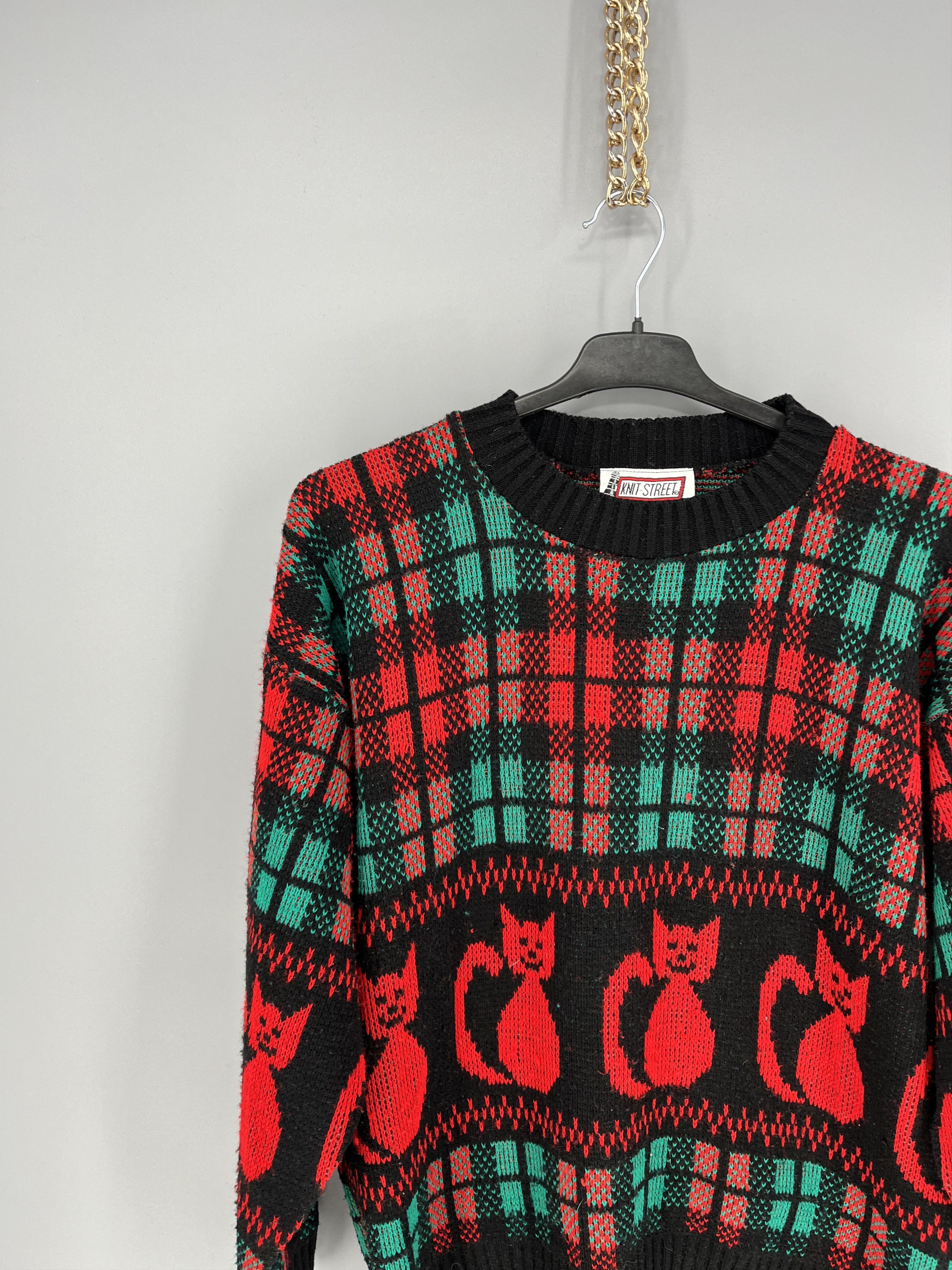 Other Knit Street Vintage Womens Sweater Art Made in USA Size M / US 6-8 / IT 42-44 - 4 Thumbnail