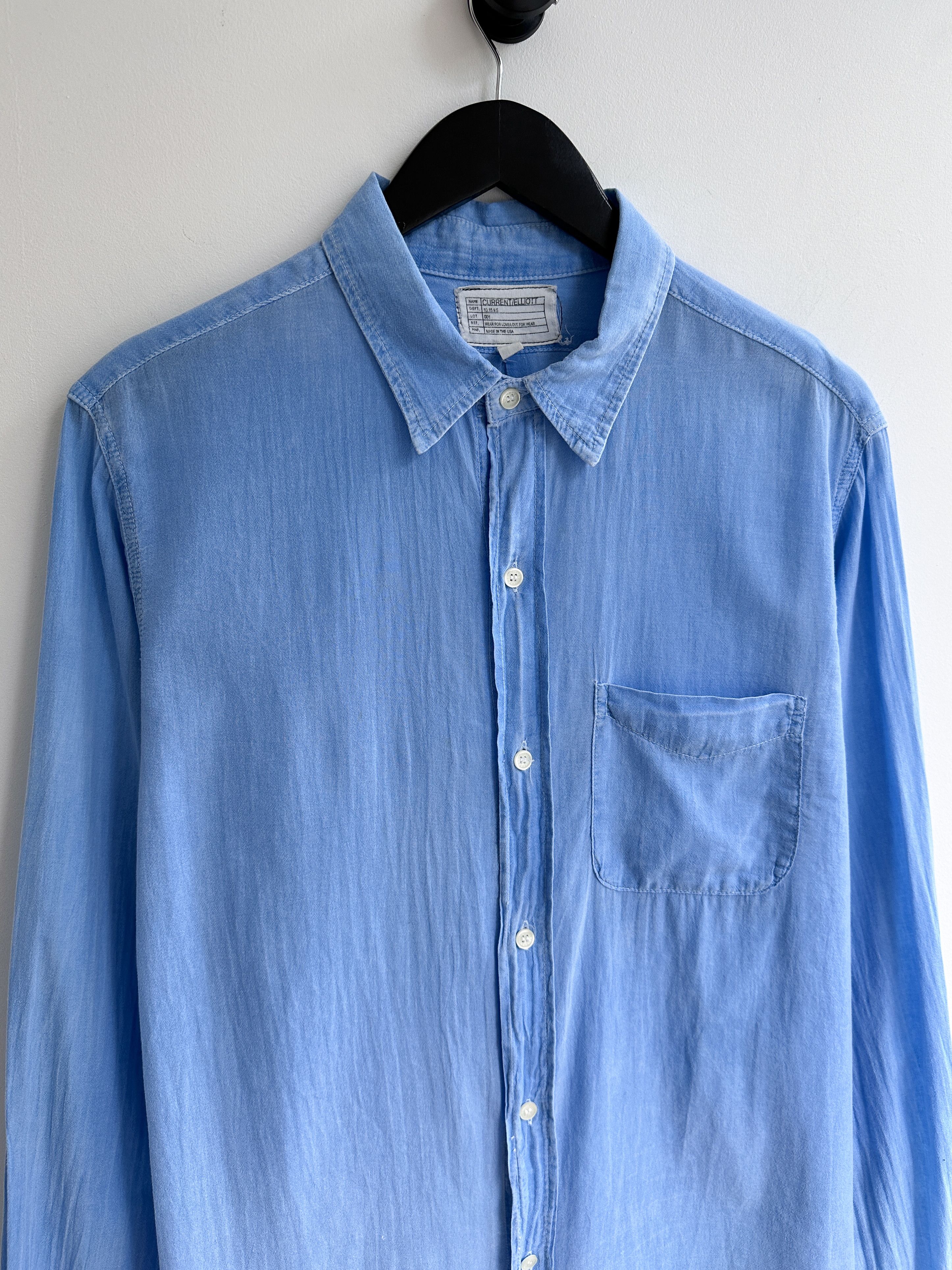 Current/Elliot Current Elliott Blue Shirt Size US L / EU 52-54 / 3 - 4 Thumbnail