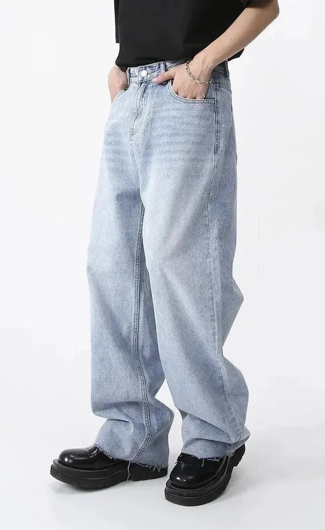 Japanese Brand Retro Thin Casual Wide Leg Blue Jean Size US 32 / EU 48 - 2 Thumbnail