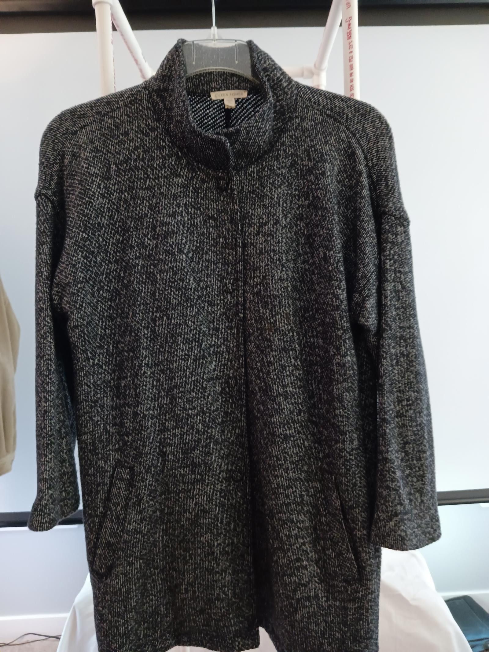 Eileen Fisher Eileen Fisher Women's Cozy Knit Zip Jacket Size M / US 6-8 / IT 42-44 - 3 Thumbnail