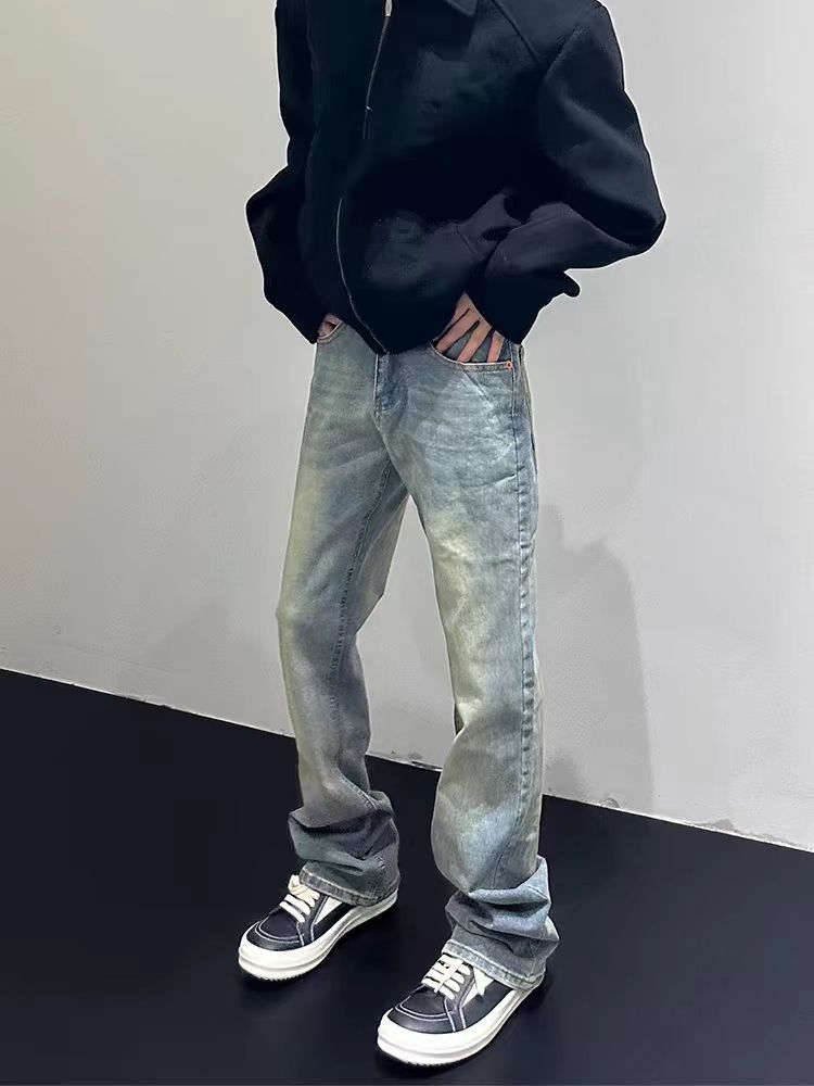 Japanese Brand × Vintage Vintage Street Wash Dirty Dye Design Micro Flare Jeans Size US 34 / EU 50 - 1 Thumbnail