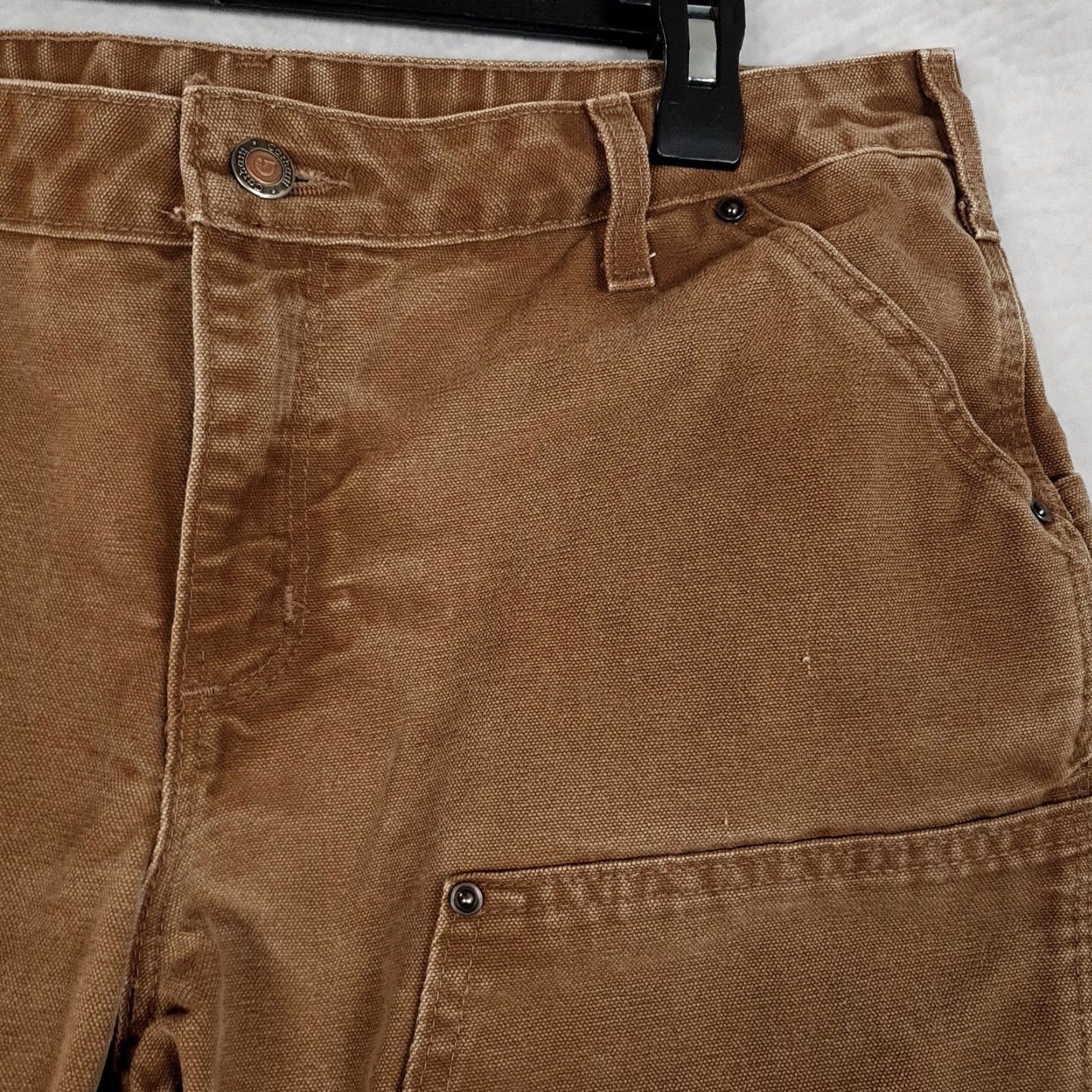 Carhartt Carhartt Womens Pants 12 Brown Canvas Relaxed Fit Double Knee Work Carpenter Size 34" / US 12 / IT 48 - 4 Thumbnail