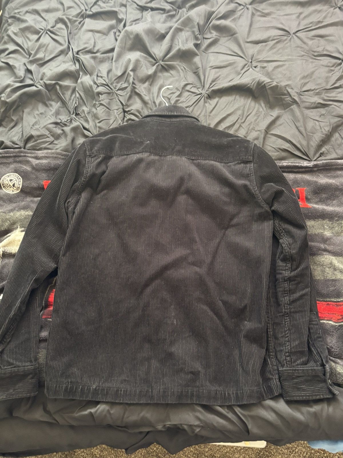 H&M Solid black Corduroy zip up jacket Size US M / EU 48-50 / 2 - 3 Thumbnail