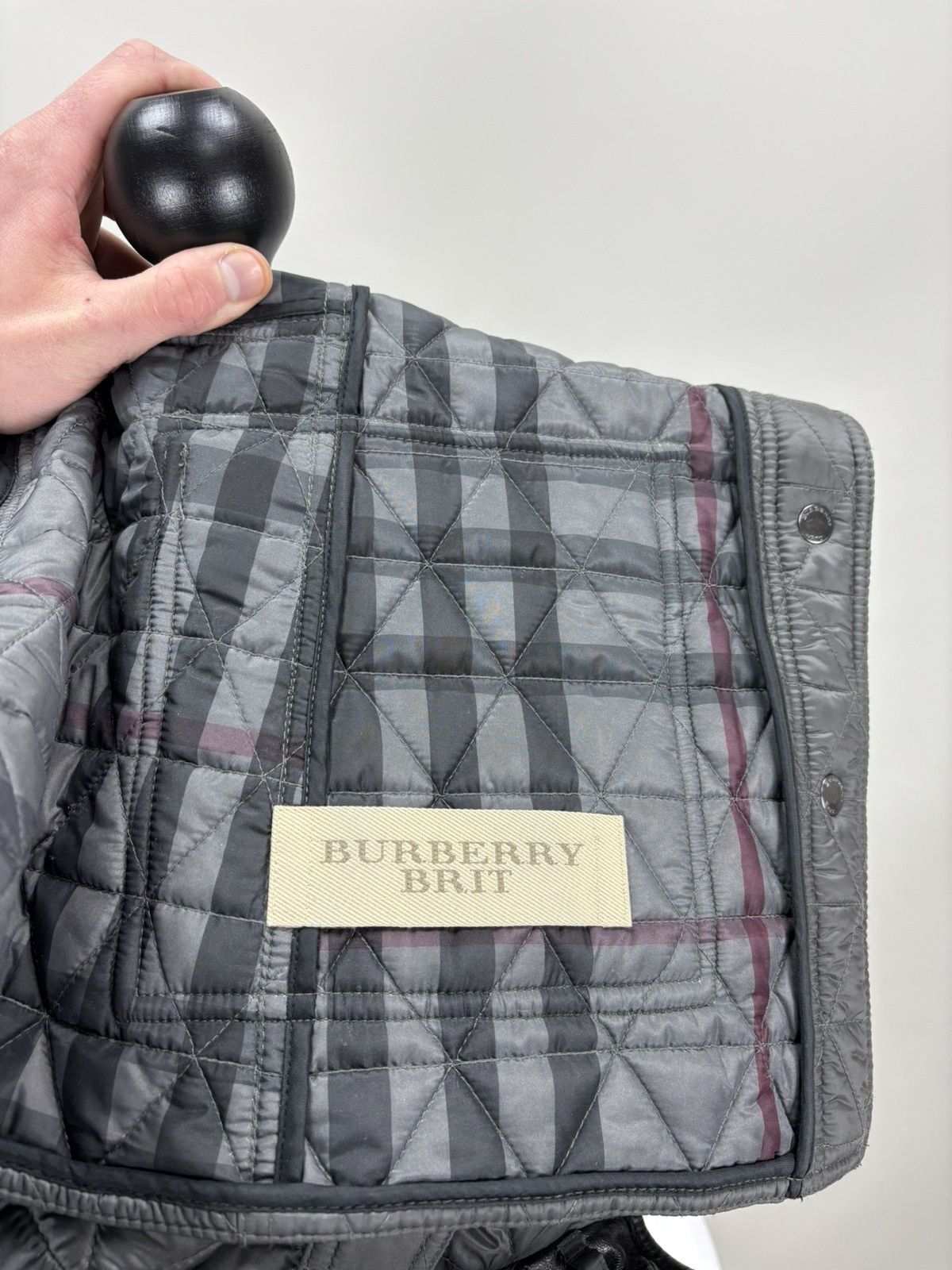 Burberry Womens quilted jacket Burberry Brit Size M Color Gray Size M / US 6-8 / IT 42-44 - 17 Thumbnail