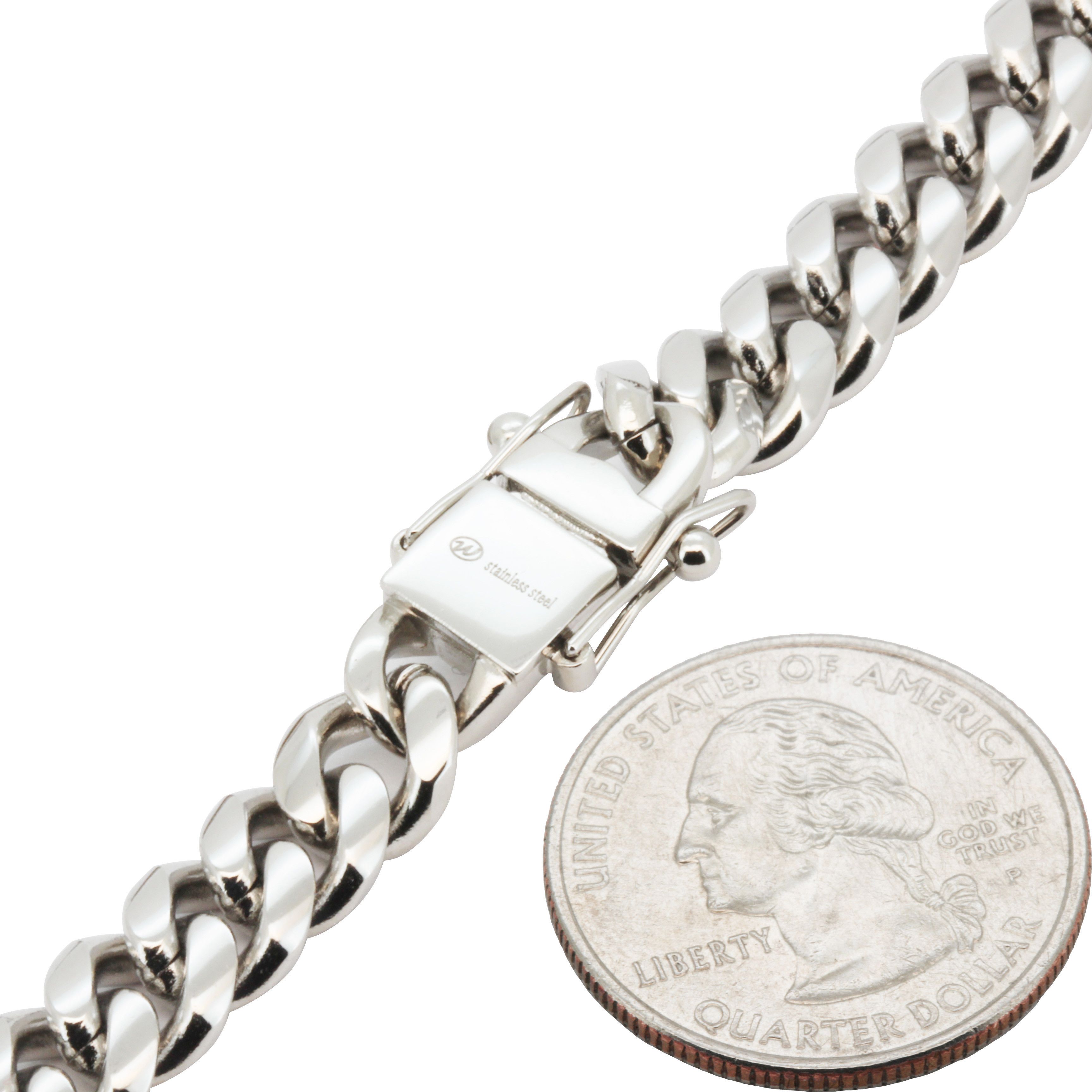 Other 316L Stainless Steel 8mm Miami Cuban Link Chain Necklace 24" Size ONE SIZE - 3 Thumbnail