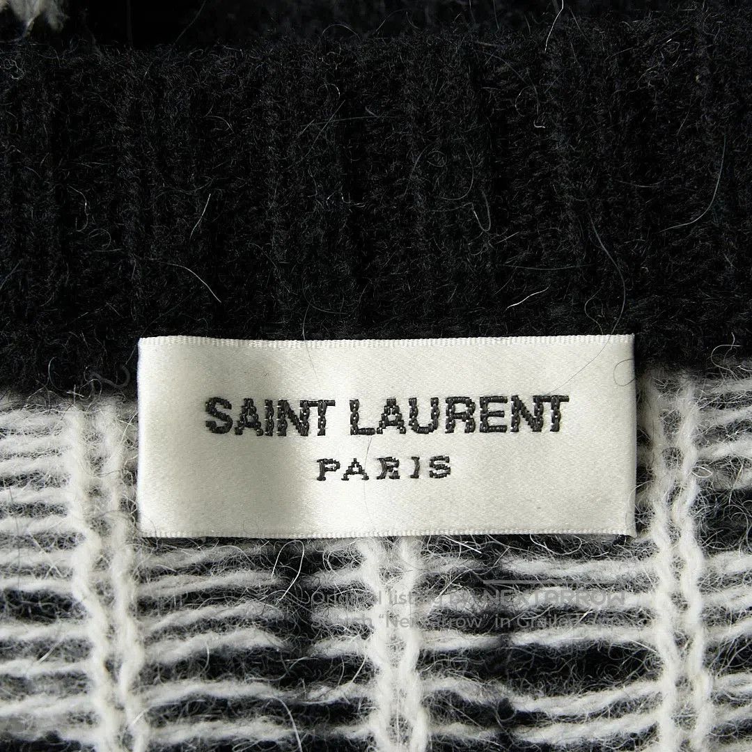 Saint Laurent Paris Saint Laurent Men's Black Zigzag Knit Sweater. Size US M / EU 48-50 / 2 - 6 Thumbnail