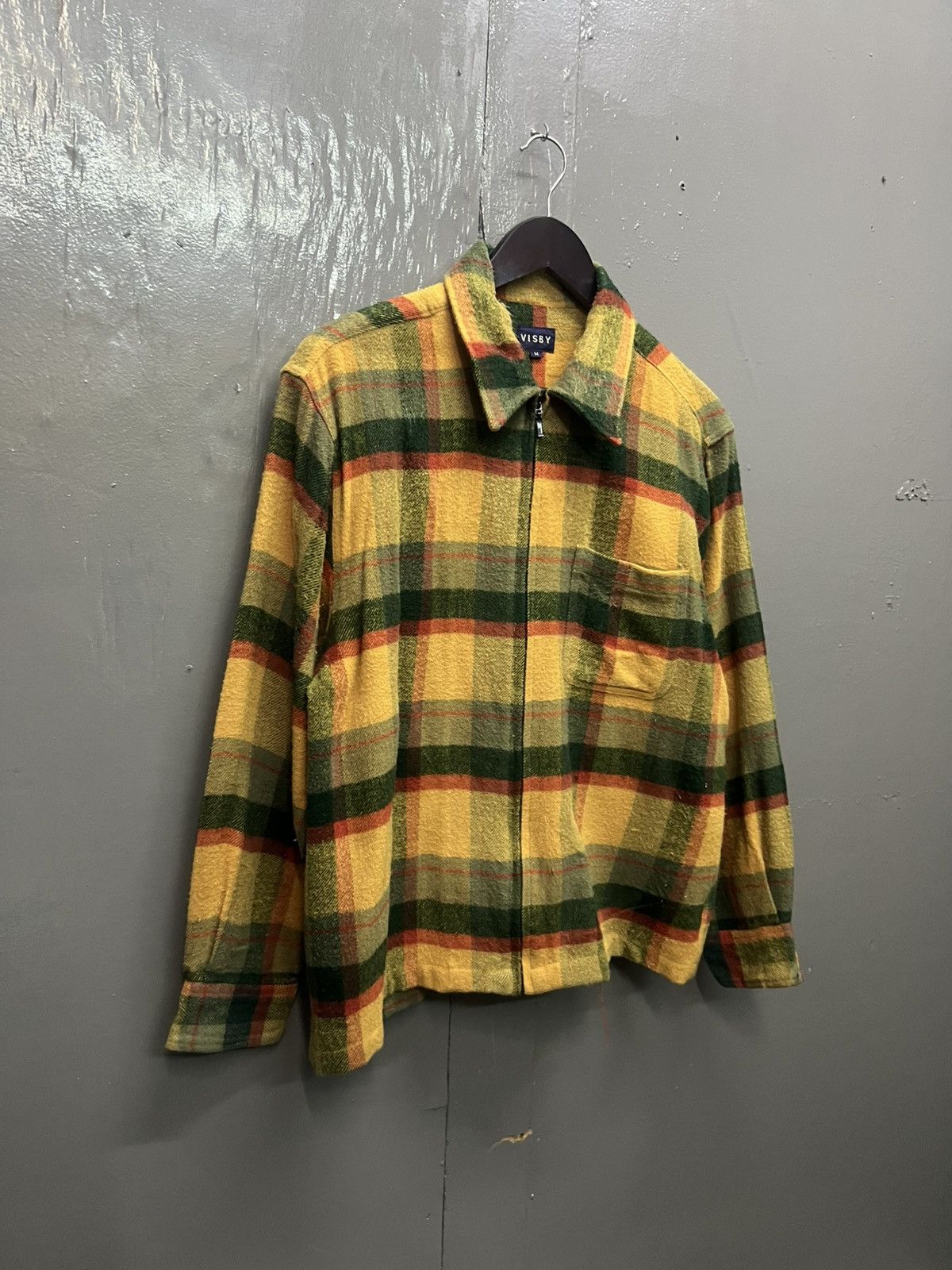Vintage Visby Wool Tartan Zipper Jacket Size US M / EU 48-50 / 2 - 2 Thumbnail
