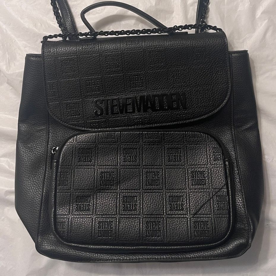 Steve Madden Steve Madden Bseyda Backpack Purse Faux Leather Size ONE SIZE - 3 Thumbnail