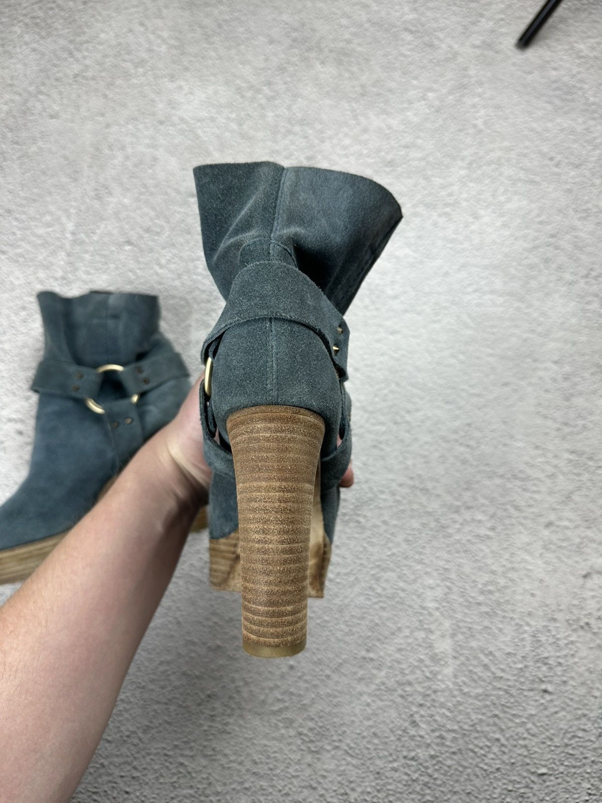 Other VTG A.S. 98 Style Boots Heels Suede Platform Hype Old Money Size US 6 / IT 36 - 10 Thumbnail