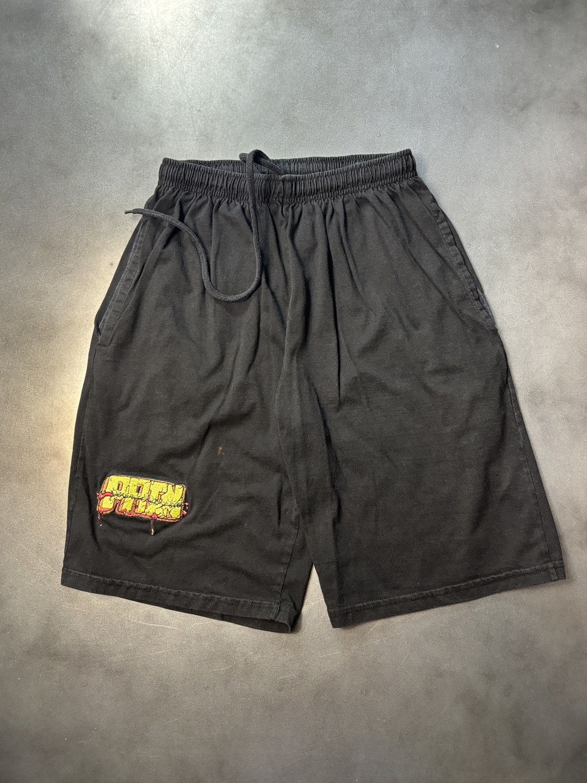 Actual Pain × Vintage 1990s Pain Shorts Vintage Drawstring Cotton Black Summer Med Size US 30 / EU 46 - 7 Thumbnail