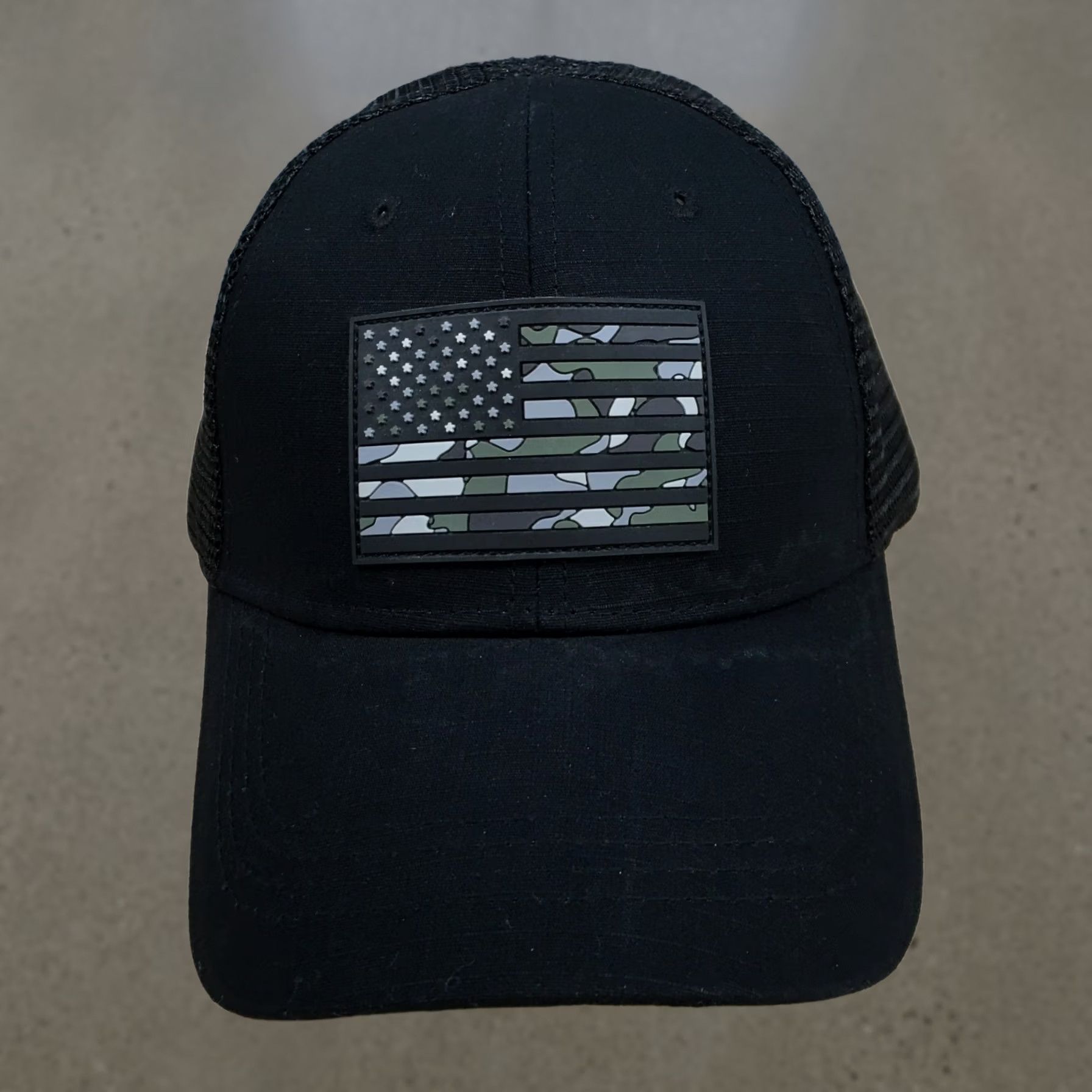Vintage Highland Tactical Trucker Hat Cap Mens One Size Black American Flag Adjustable Size ONE SIZE - 1 Thumbnail