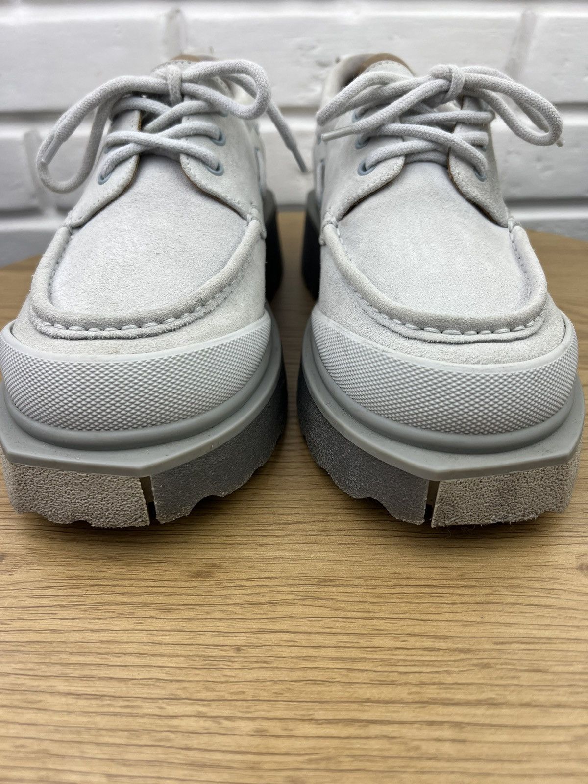 Off-White OFF-WHITE Derby Suede Boat Shoes SPONGE Rubber Sole Gray Size US 8 / EU 41 - 6 Thumbnail