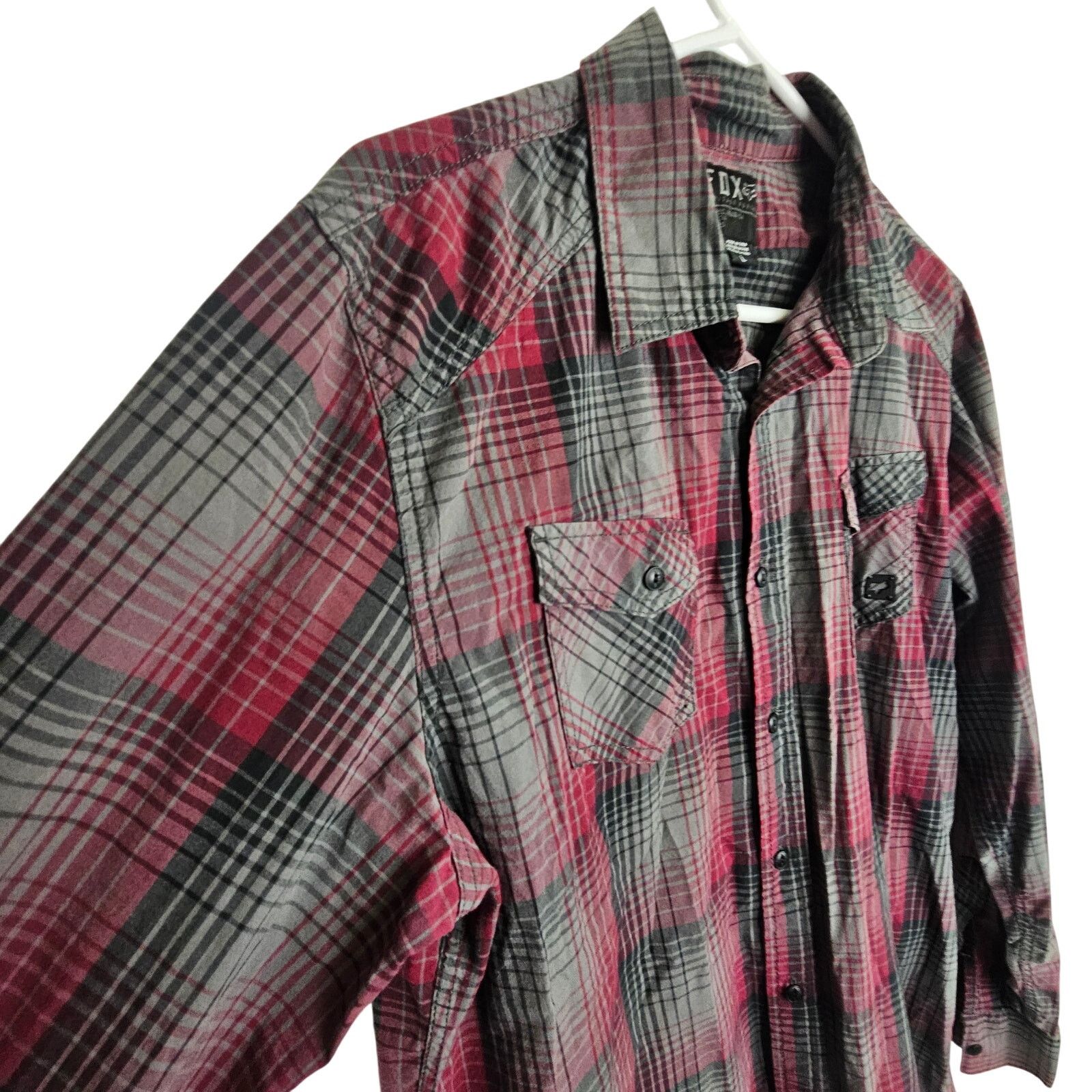 Fox Racing Fox Racing Mens Plaid Button Shirt Size L Casual Grunge Gorp Size US L / EU 52-54 / 3 - 5 Thumbnail