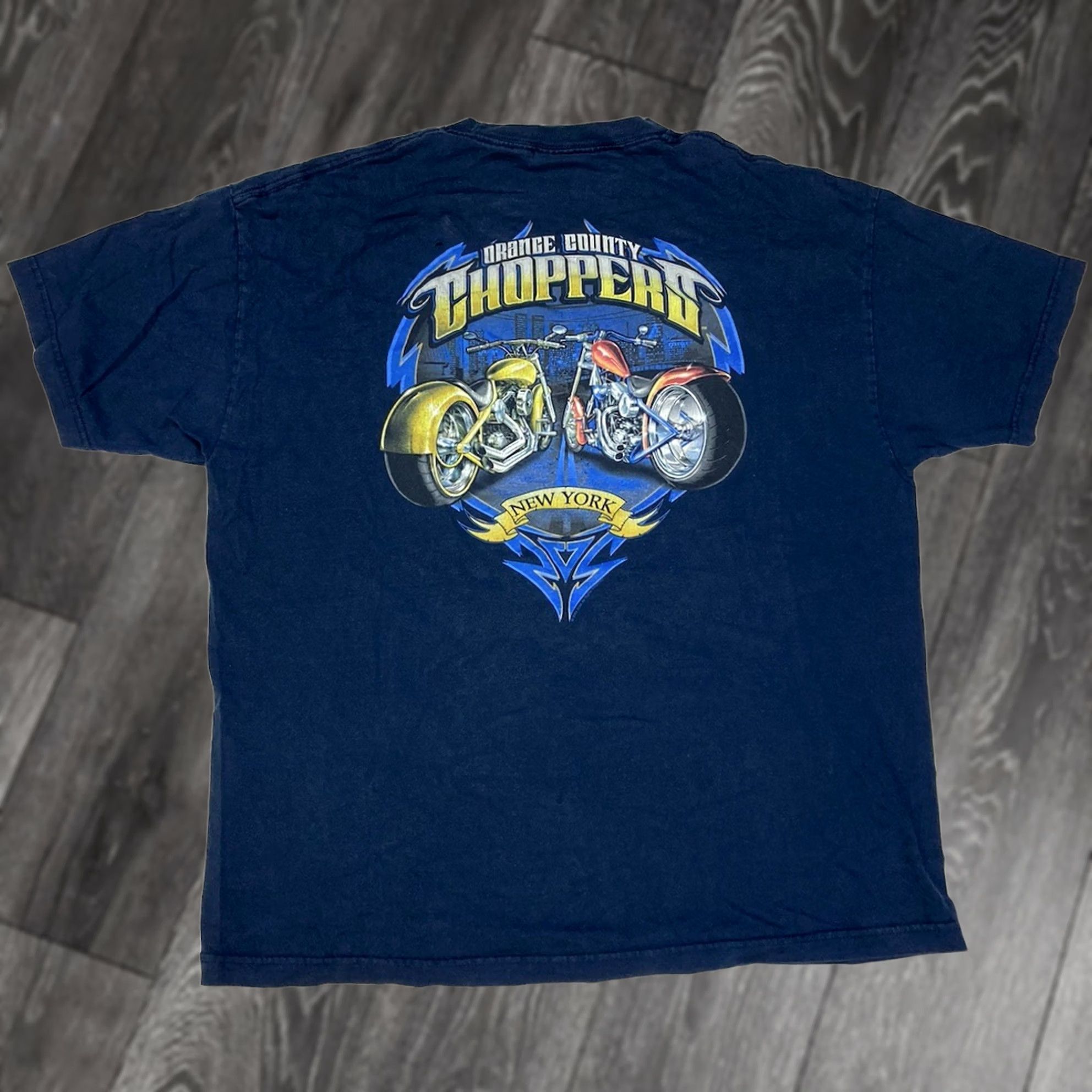 AAA VINTAGE Orange County Choppers Motorcycle New York Graphic T-shirt Men XXL Black Logo 2000s 2XL Cotton Short Sleeve Crew Neck AAA Size US XXL / EU 58 / 5 - 1 Thumbnail