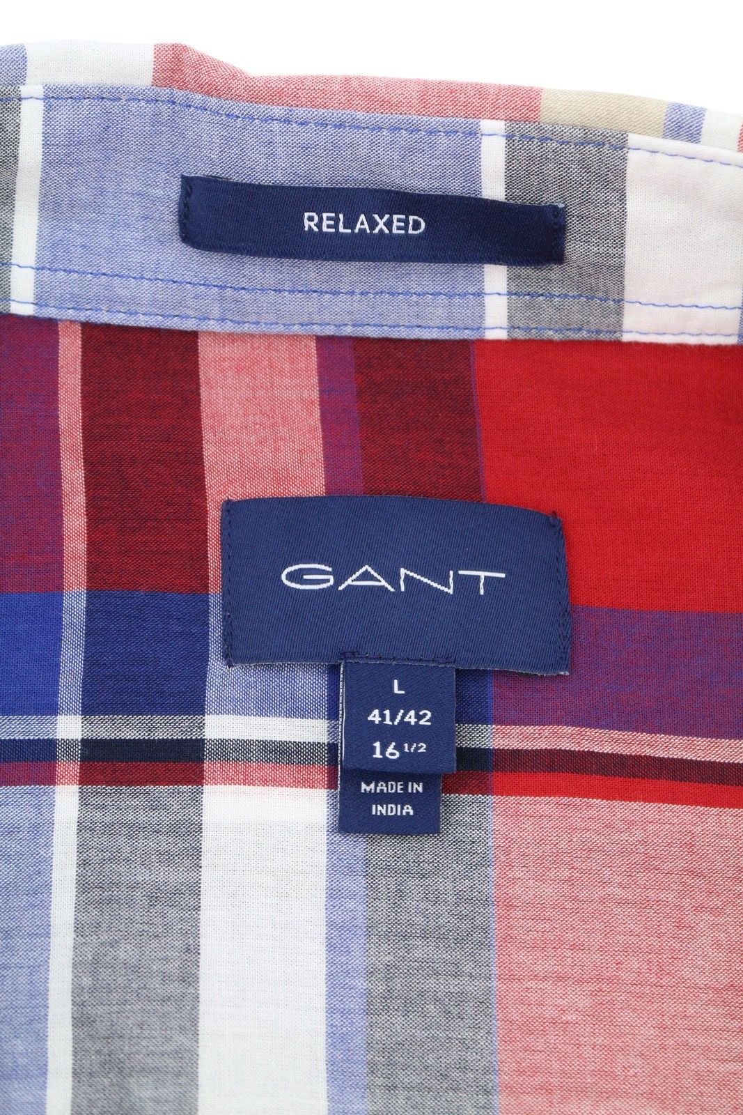 Gant WASHED POPLIN CHECK L Relaxed Plaid Button-Down 87497 Size US L / EU 52-54 / 3 - 6 Thumbnail