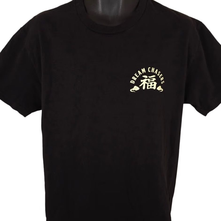 Vintage VINTAGE Japanese Neko Daruma T Shirt Mens Size Large Black Kawaii Cat Dream Chasers Size US L / EU 52-54 / 3 - 2 Thumbnail