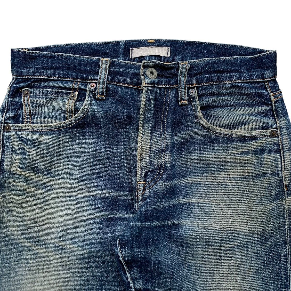 Vintage Rare Japanese Brand Uniqlo Selvedge MudWash Distressed Jeans Size US 30 / EU 46 - 2 Thumbnail