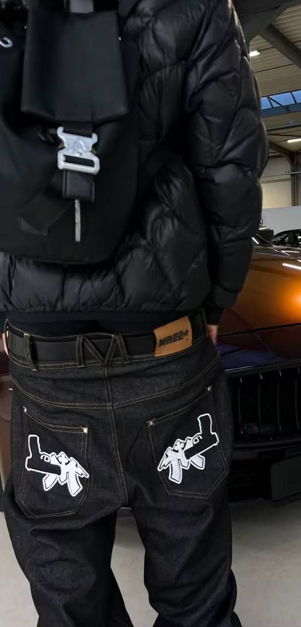 Japanese Brand × Vintage Hip-hop style casual wide leg jeans Size US 36 / EU 52 - 4 Thumbnail