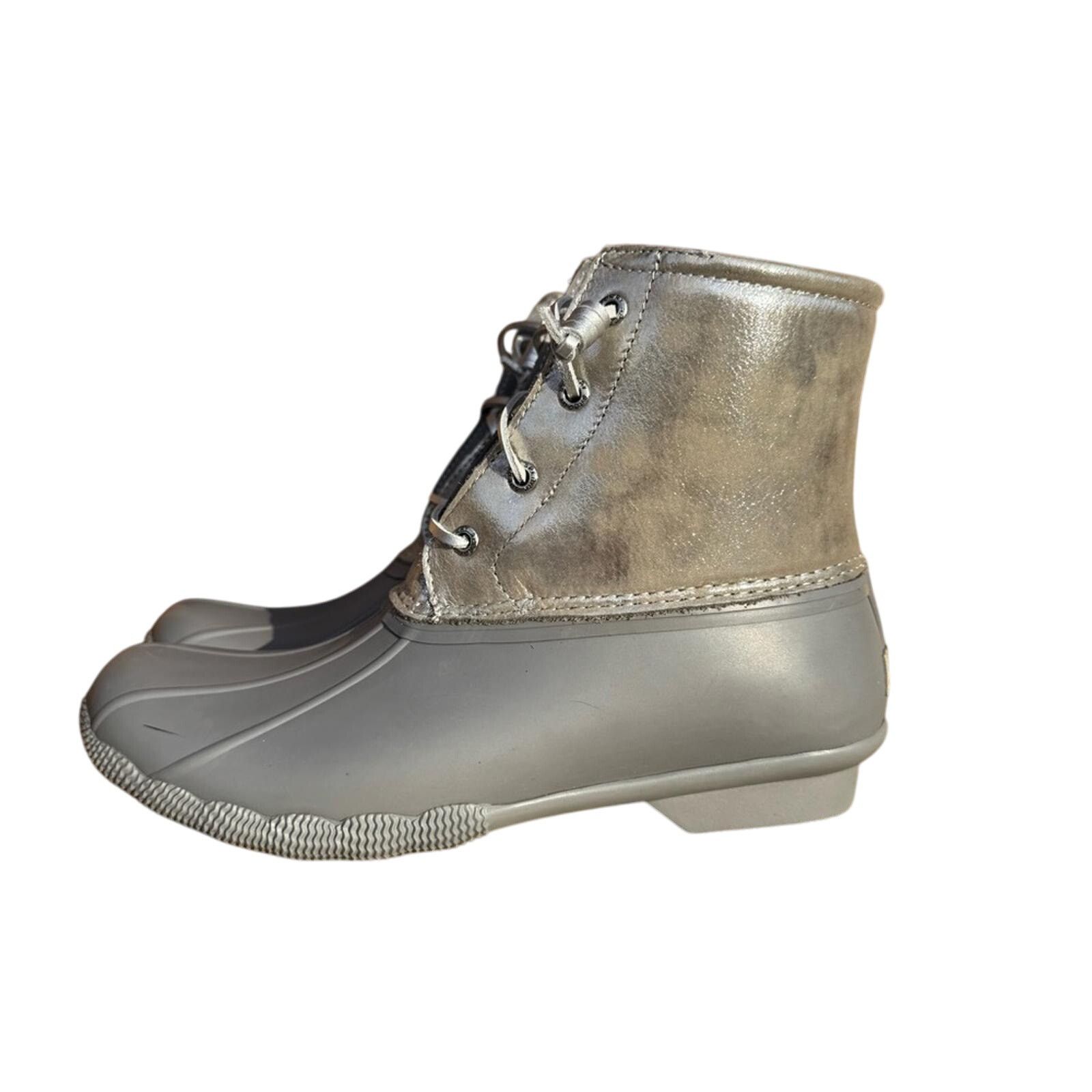 Sperry Sperry Silver & Gray Duck Boots Size US 9 / IT 39 - 1 Thumbnail