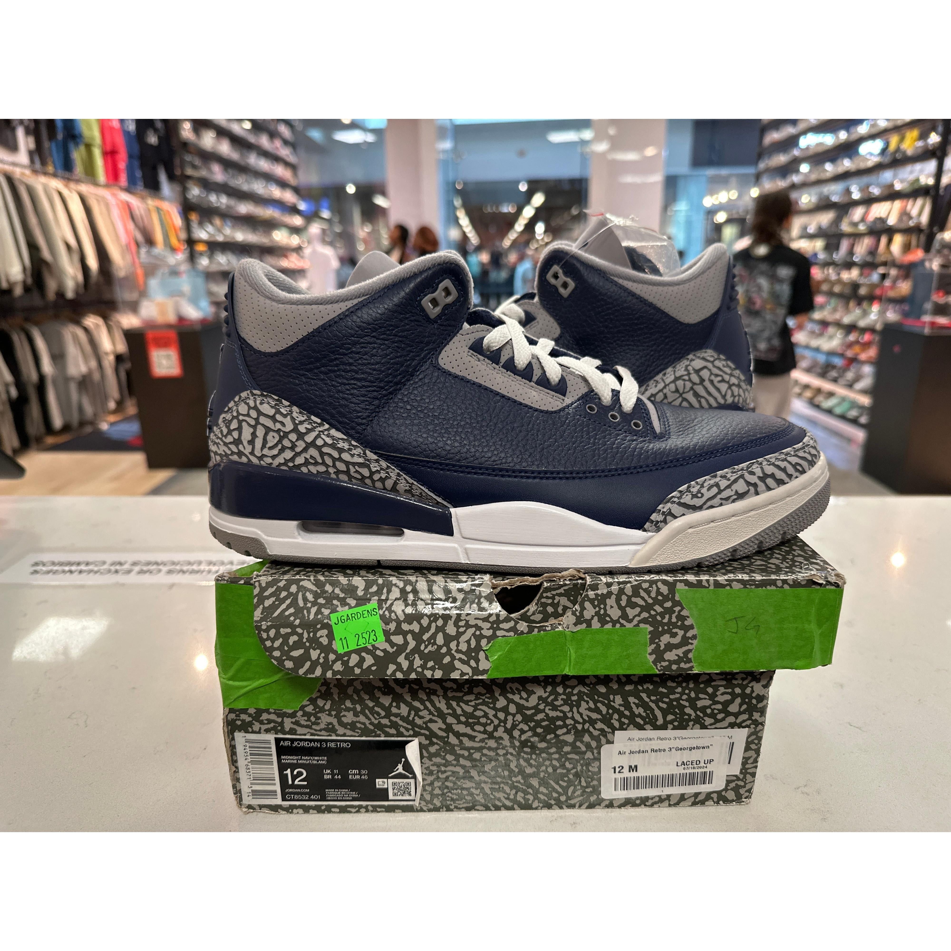 Jordan Brand Air Jordan Retro 3"Georgetown" Conditional Size US 12 / EU 45 - 1 Thumbnail