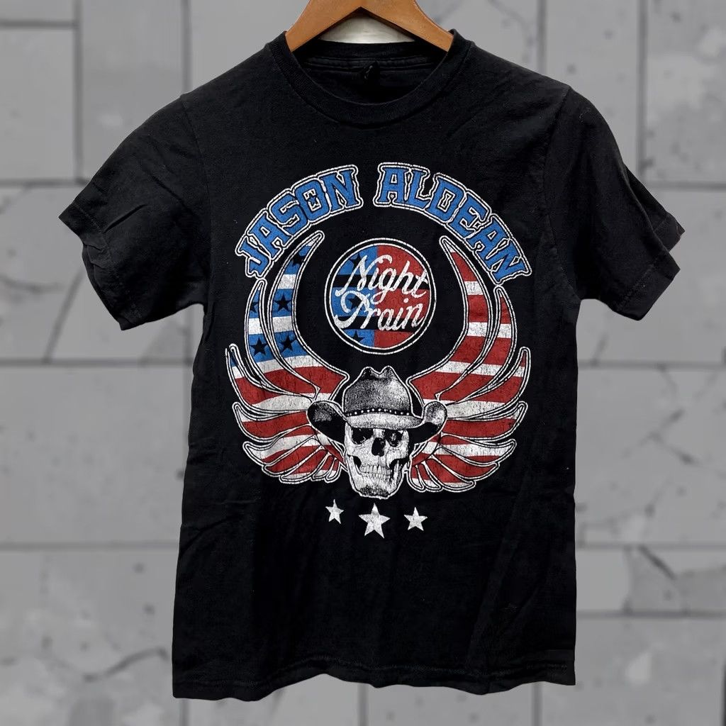 Tultex Jason Aldean Band Tee black 100% cotton graphic Tee Mens Size S Size US S / EU 44-46 / 1 - 1 Thumbnail