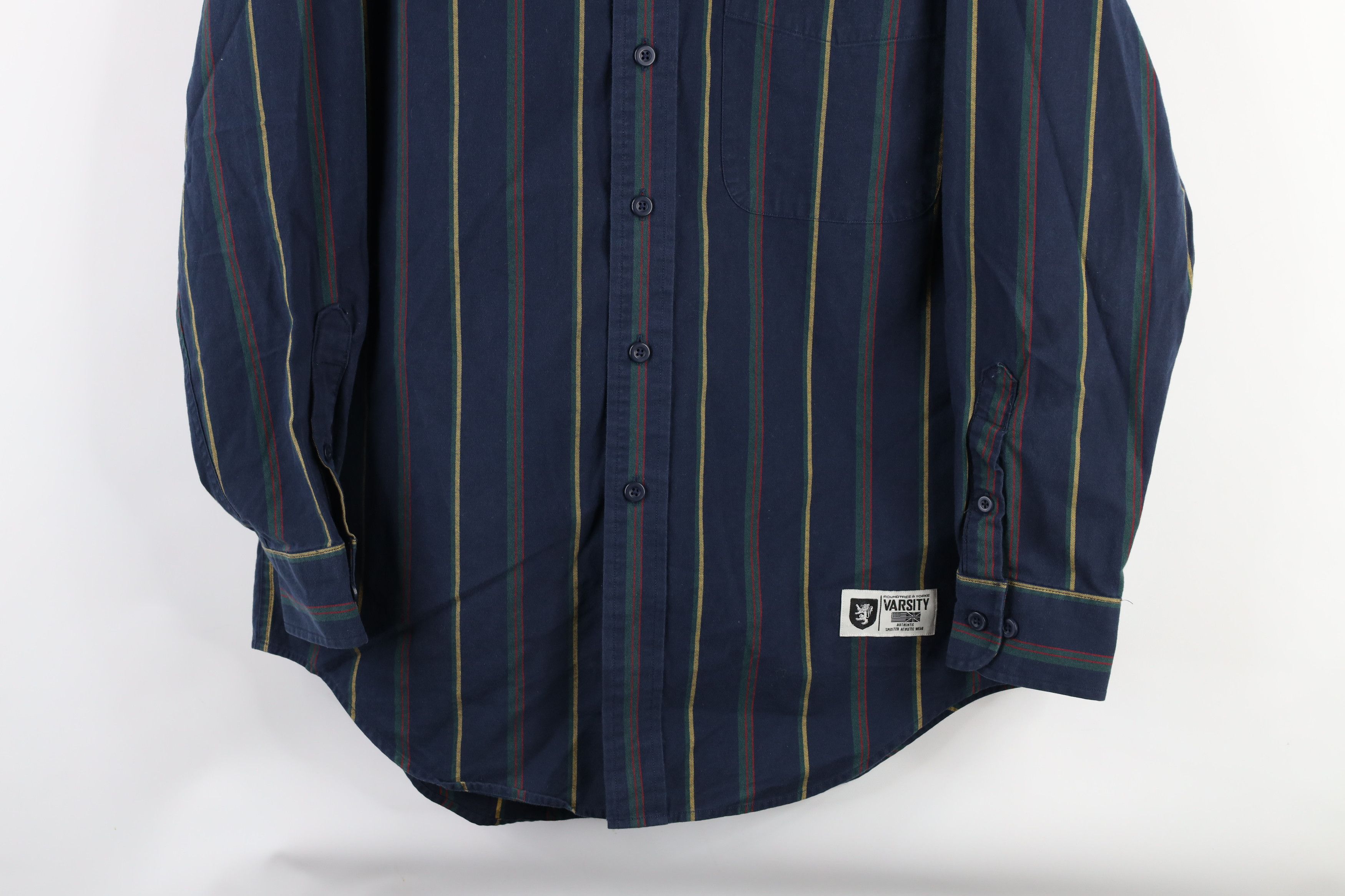 Vintage Vintage 90s Streetwear Striped Collared Button Down Shirt Size US S / EU 44-46 / 1 - 3 Thumbnail