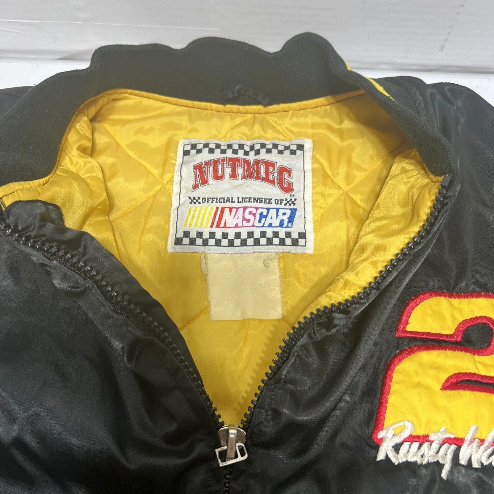 NASCAR Vintage 90s Rusty Wallace NASCAR Racing Jacket #2 Nutmeg XL Size US XL / EU 56 / 4 - 5 Thumbnail
