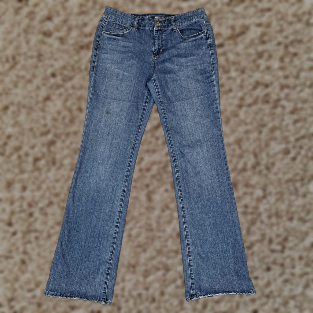 Vintage New York & Company Jeans Soho Boot bootcut Womens 8 Blue Med Wash 30x32 Denim Regular 5-Pocket Mens? Size 30" / US 8 / IT 44 - 1 Thumbnail