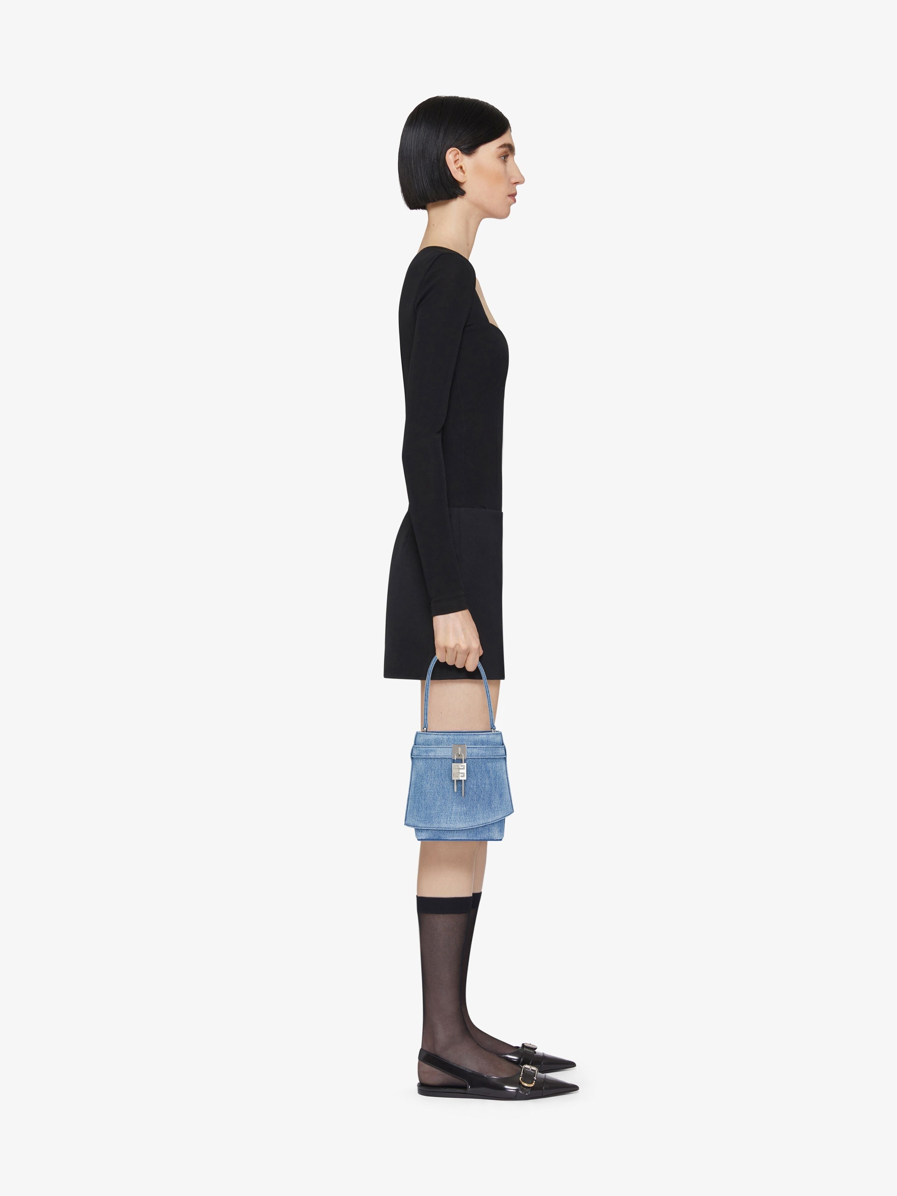 Givenchy o1srvl11e0925 Size: OS / Shark Lock Bucket Bag Washed Denim Size ONE SIZE - 2 Thumbnail